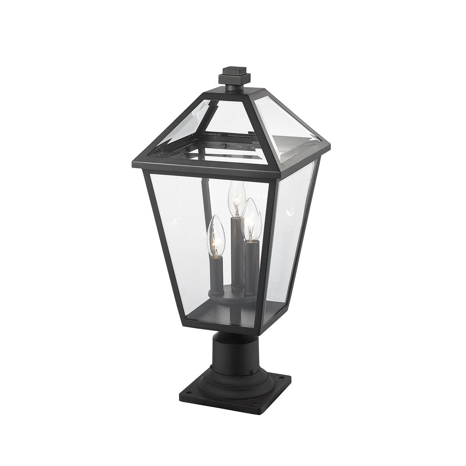 Z-Lite - 579PHBR-533PM-BK - Three Light Outdoor Pier Mounted Fixture - Talbot - Black