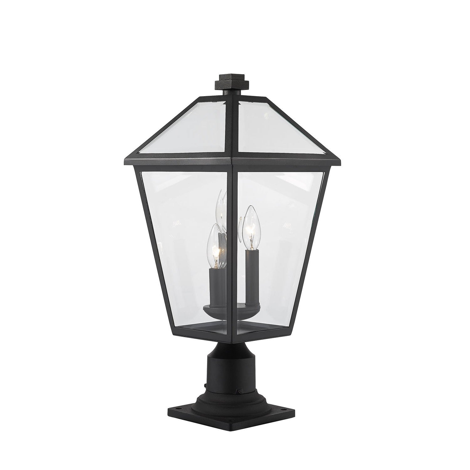 Z-Lite - 579PHBR-533PM-BK - Three Light Outdoor Pier Mounted Fixture - Talbot - Black