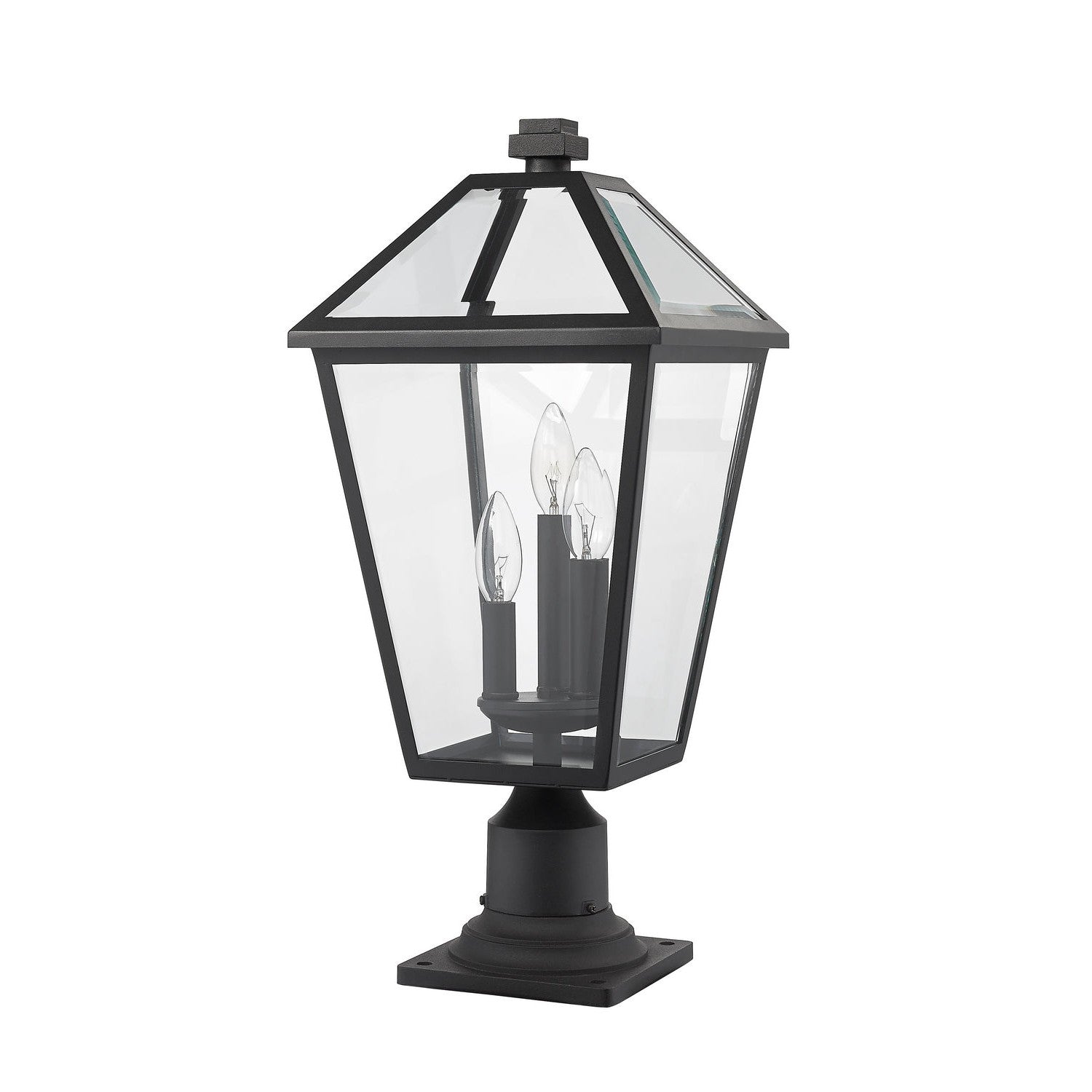 Z-Lite - 579PHBR-533PM-BK - Three Light Outdoor Pier Mounted Fixture - Talbot - Black