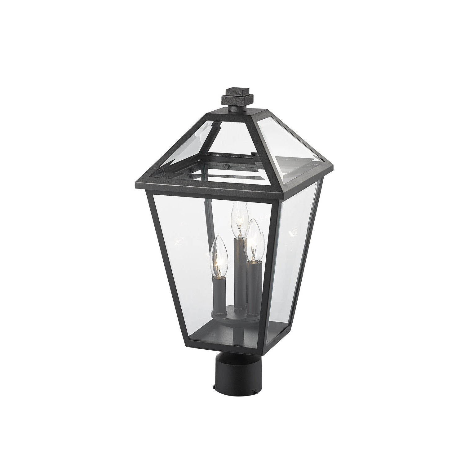 Z-Lite - 579PHBR-BK - Three Light Outdoor Post Mount Fixture - Talbot - Black