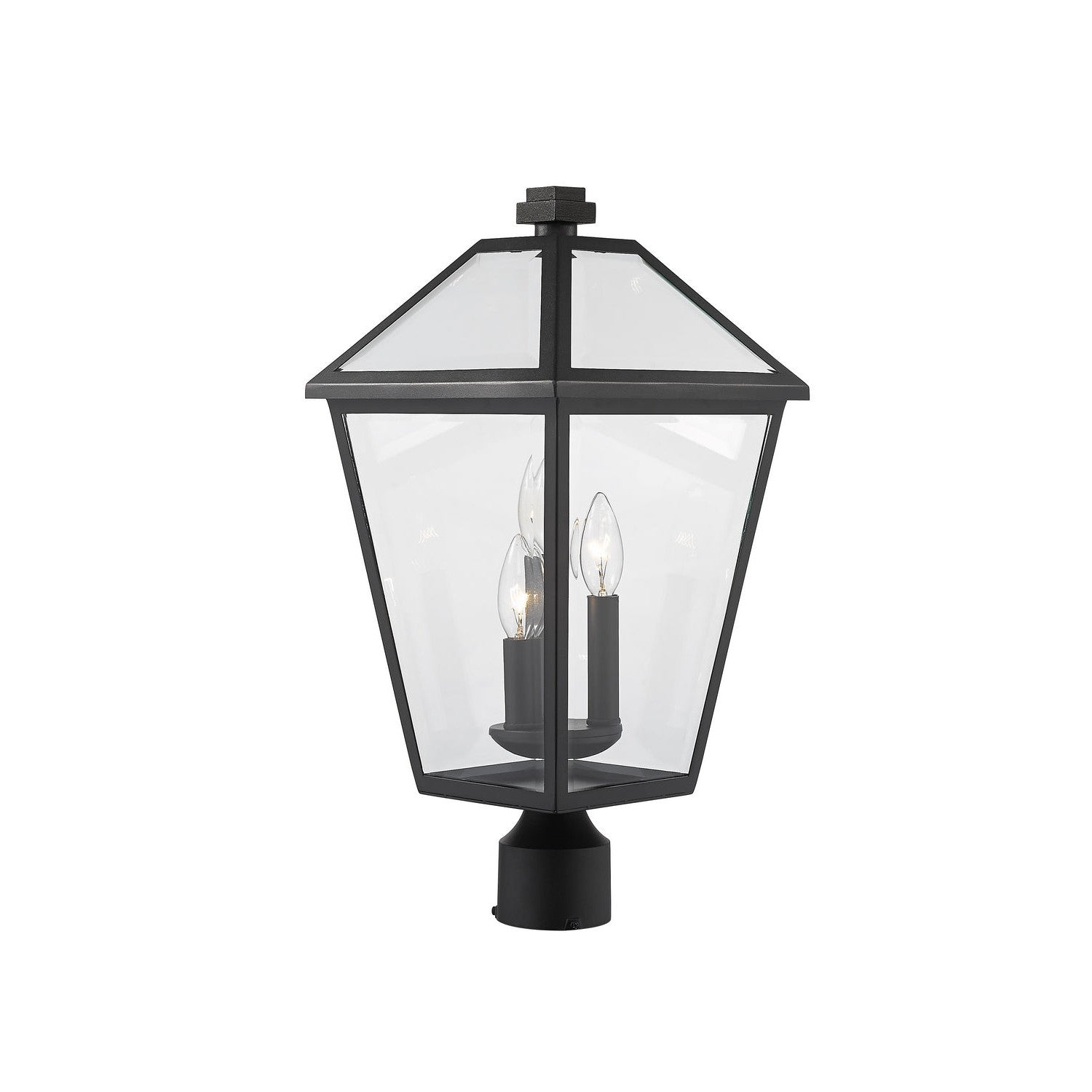 Z-Lite - 579PHBR-BK - Three Light Outdoor Post Mount Fixture - Talbot - Black