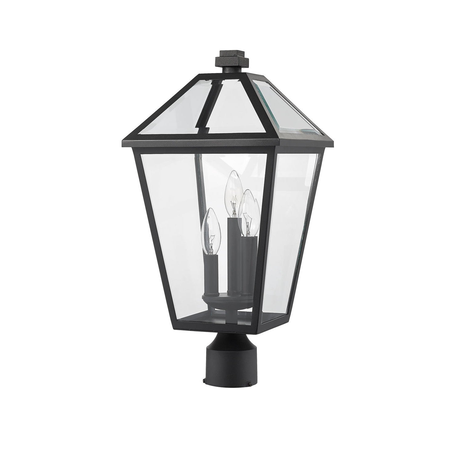 Z-Lite - 579PHBR-BK - Three Light Outdoor Post Mount Fixture - Talbot - Black