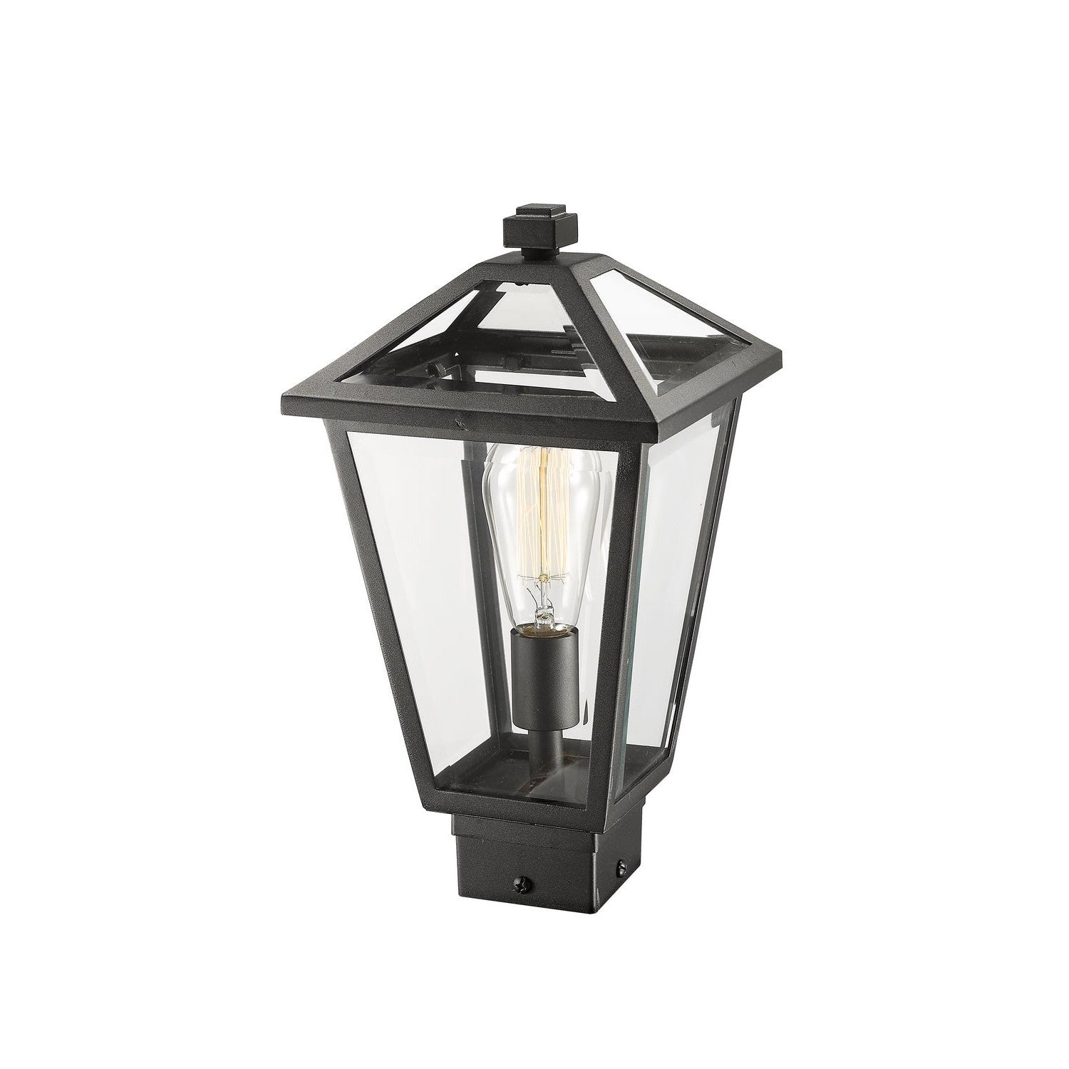 Z-Lite - 579PHMS-BK - One Light Outdoor Post Mount Fixture - Talbot - Black