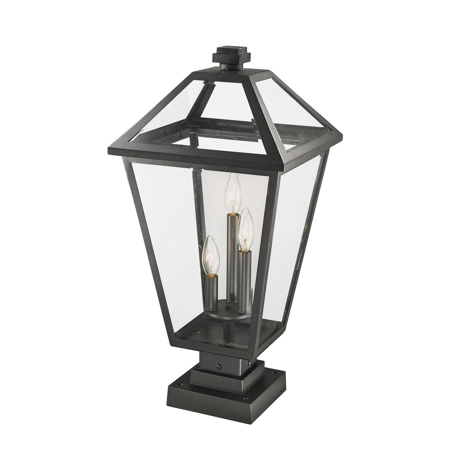 Z-Lite - 579PHXLS-SQPM-BK - Three Light Outdoor Pier Mounted Fixture - Talbot - Black