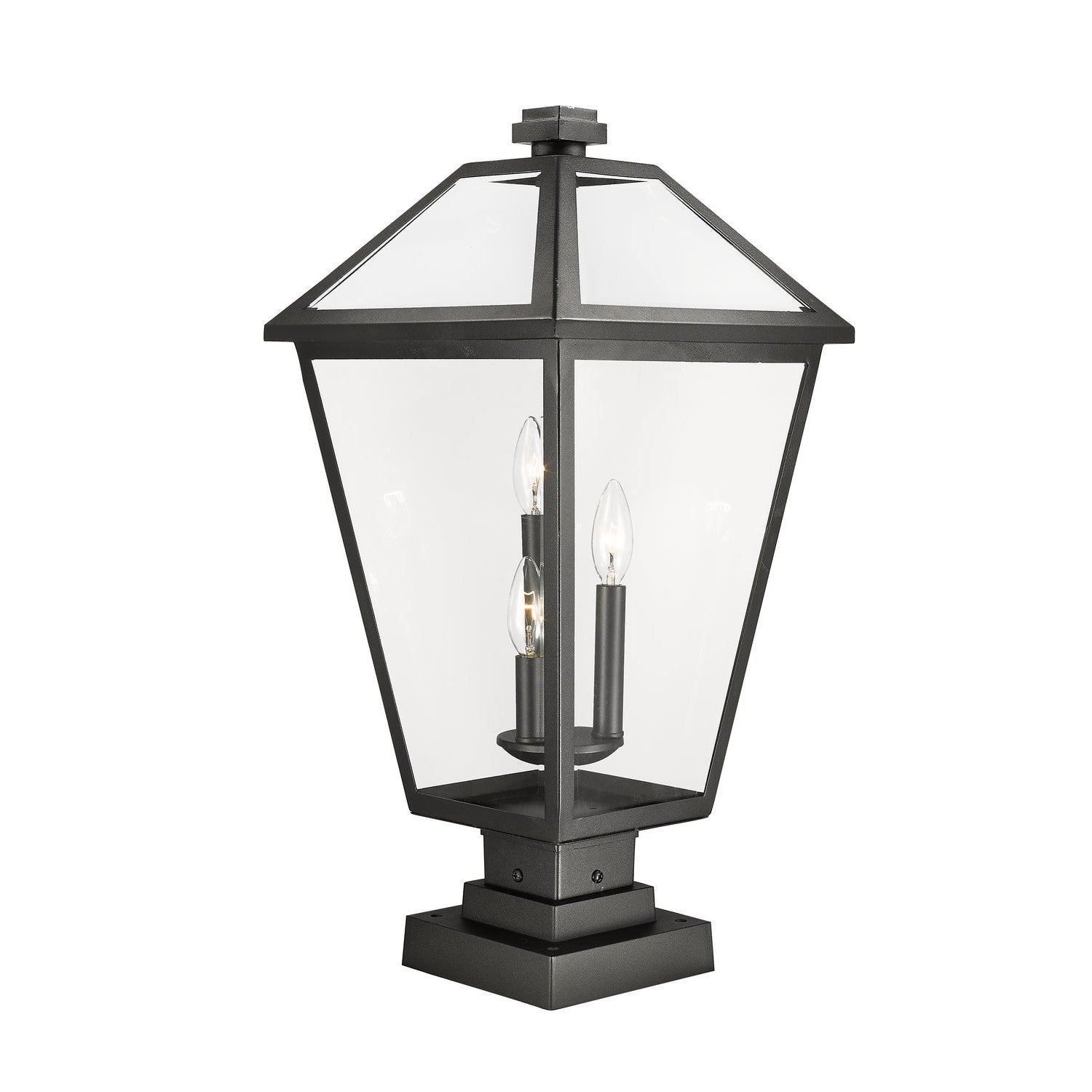 Z-Lite - 579PHXLS-SQPM-BK - Three Light Outdoor Pier Mounted Fixture - Talbot - Black