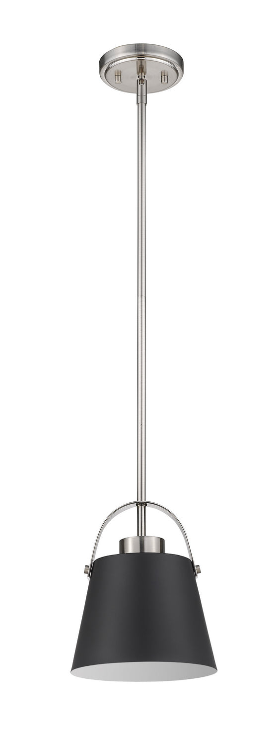 Z-Lite - 726MP-MB+BN - One Light Pendant - Z-Studio - Matte Black + Brushed Nickel