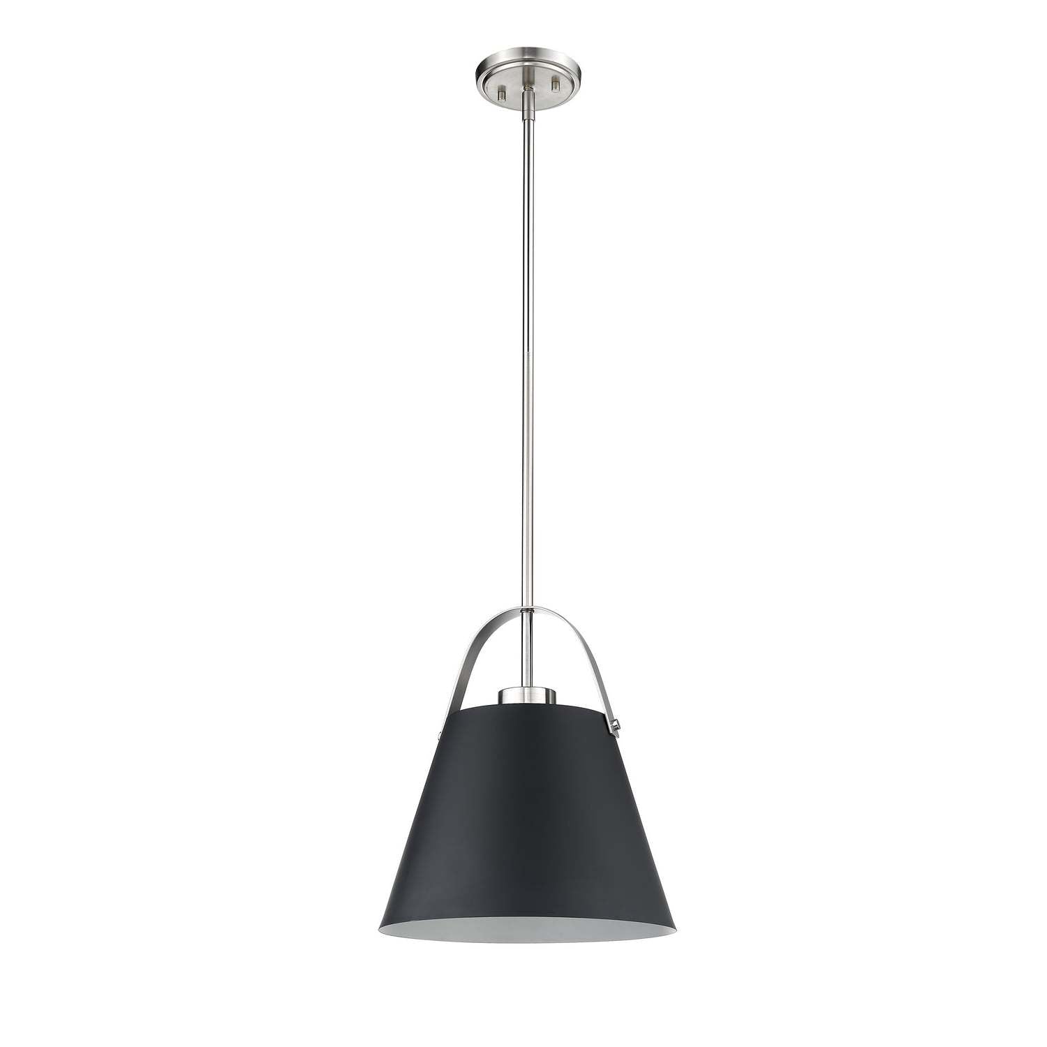 Z-Lite - 726P-MB+BN - One Light Pendant - Z-Studio - Matte Black + Brushed Nickel