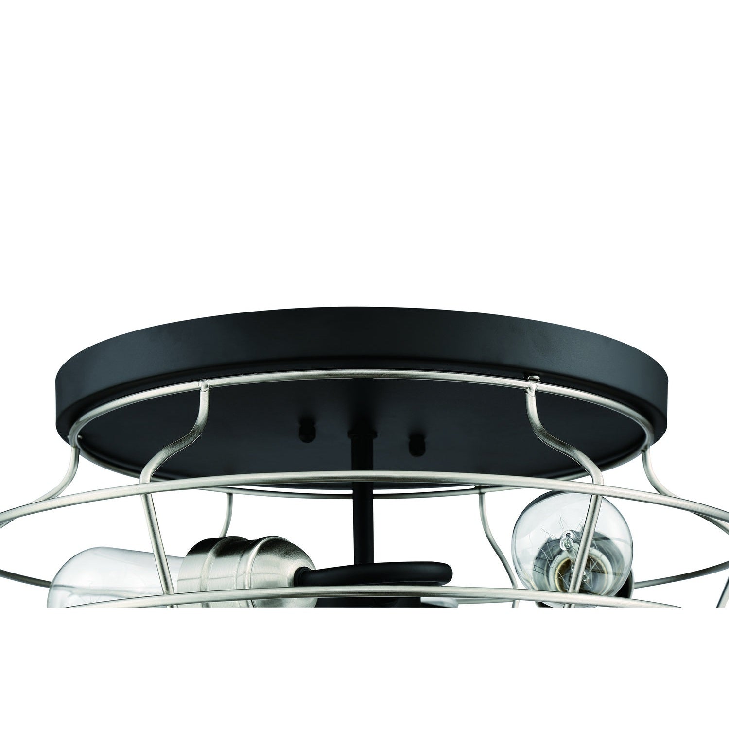 Craftmade - 50683-FBBNK - Three Light Flushmount - Thatcher - Flat Black/Brushed Polished Nickel
