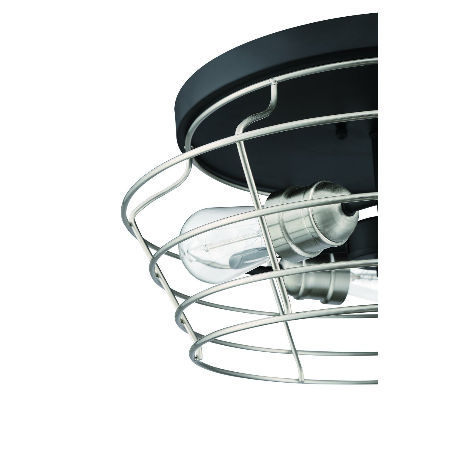 Craftmade - 50683-FBBNK - Three Light Flushmount - Thatcher - Flat Black/Brushed Polished Nickel