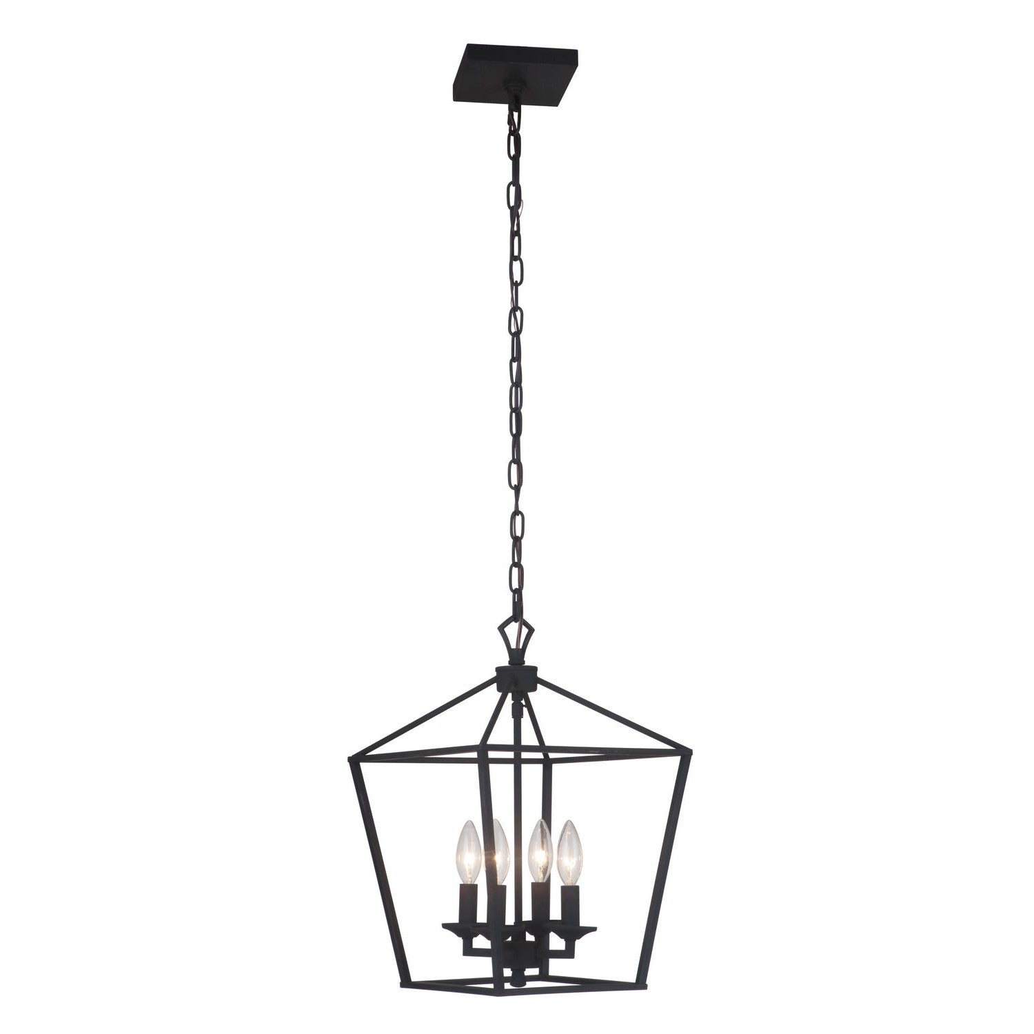 Craftmade - 52934-FB - Four Light Foyer Pendant - Flynt - Flat Black