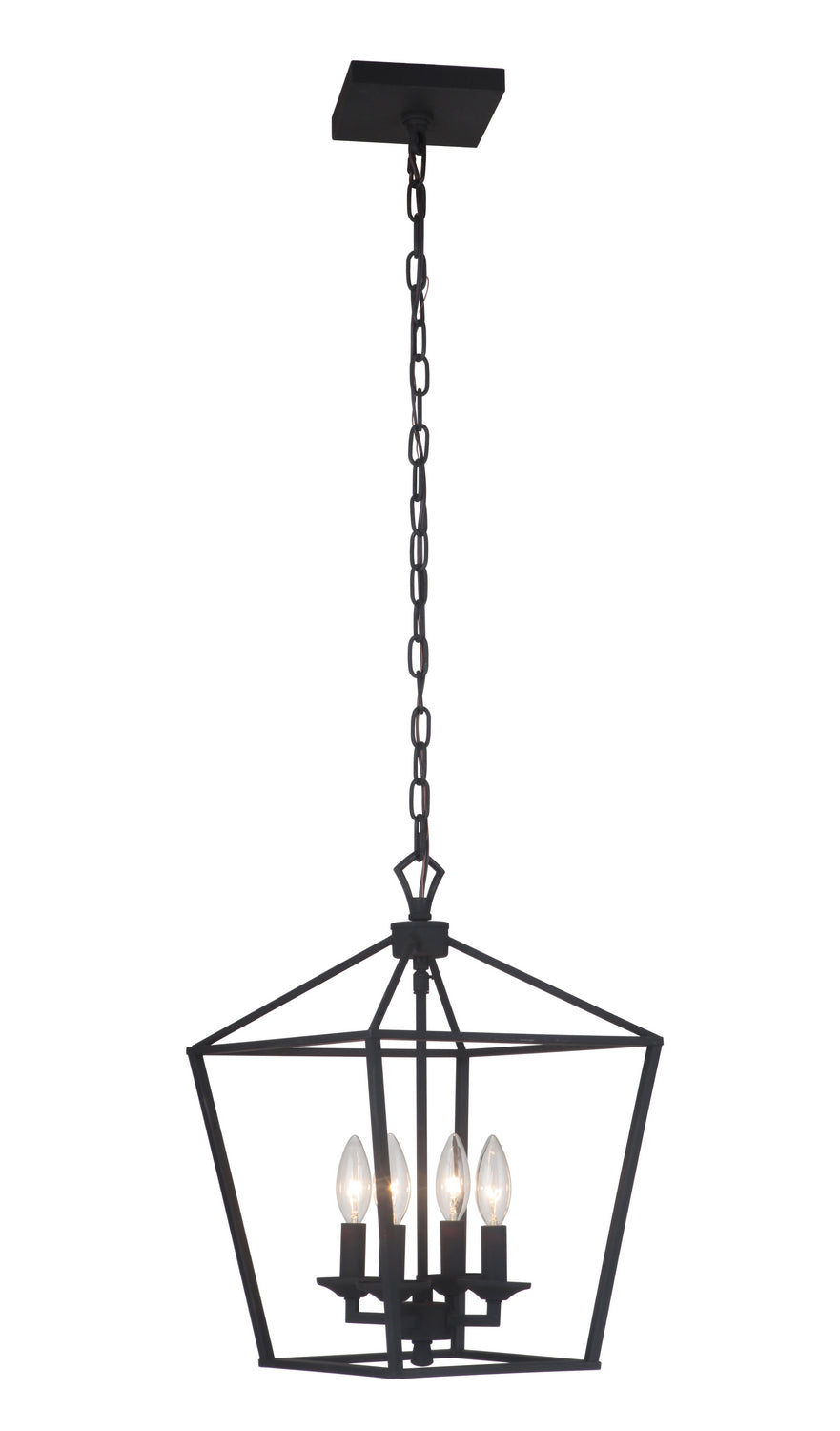 Craftmade - 52934-FB - Four Light Foyer Pendant - Flynt - Flat Black