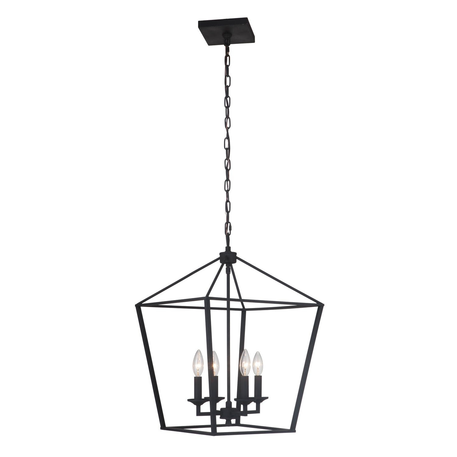 Craftmade - 52935-FB - Four Light Foyer Pendant - Flynt - Flat Black