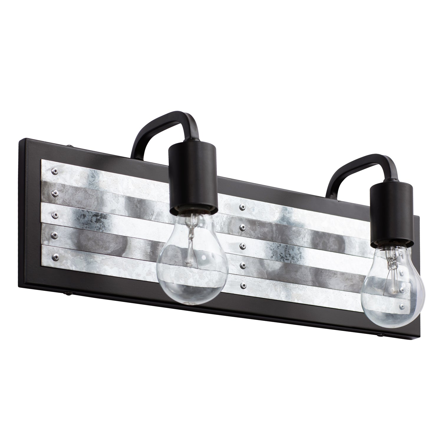Varaluz - 336B02BL - Two Light Bath - Abbey Rose - Black/Galvanized