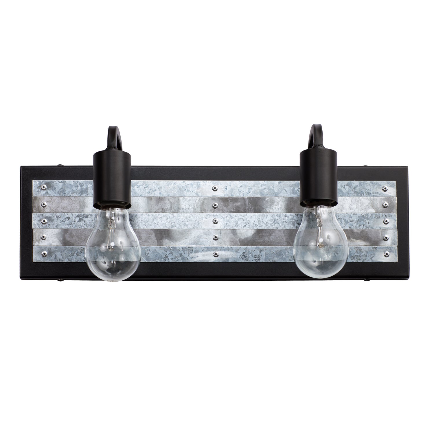 Varaluz - 336B02BL - Two Light Bath - Abbey Rose - Black/Galvanized