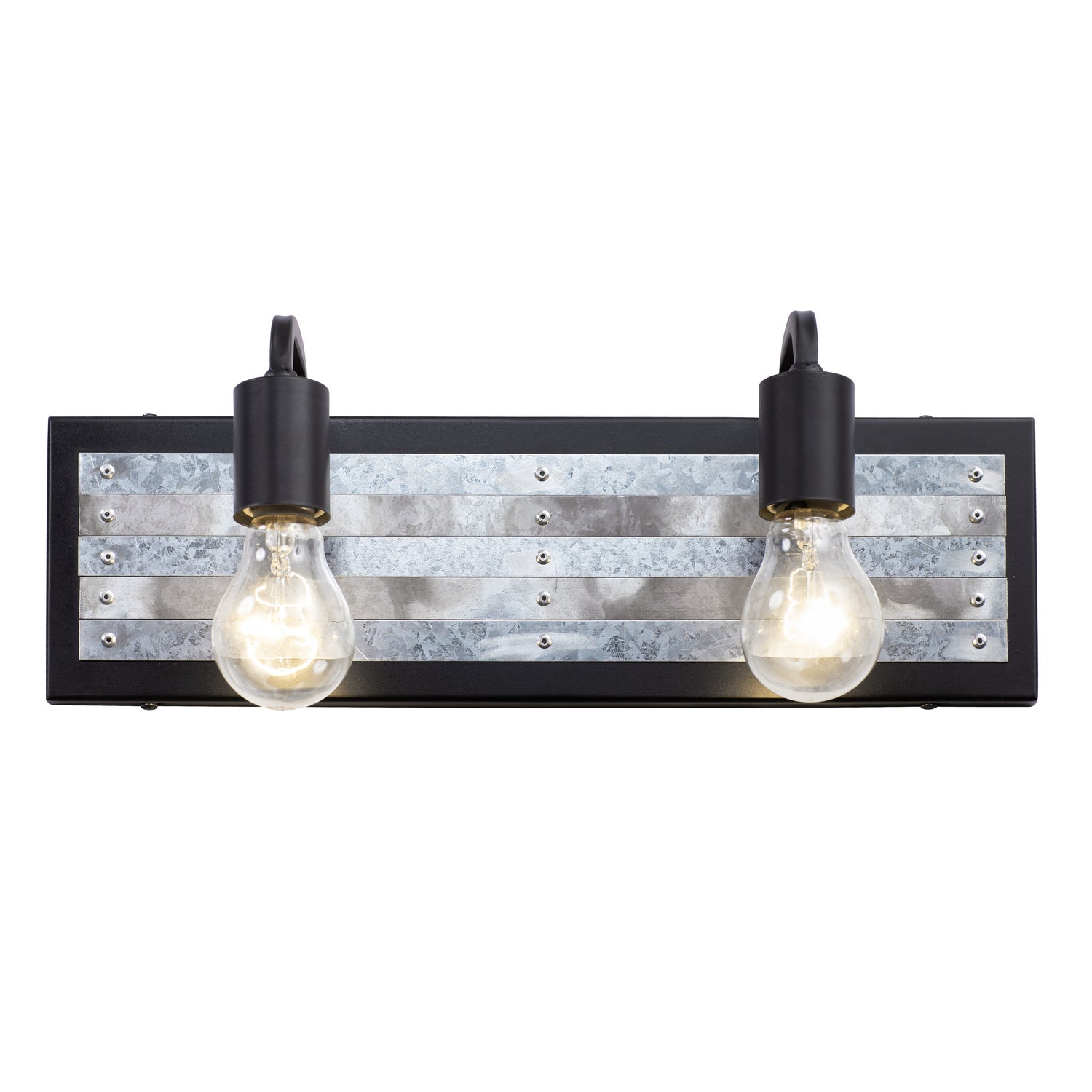 Varaluz - 336B02BL - Two Light Bath - Abbey Rose - Black/Galvanized