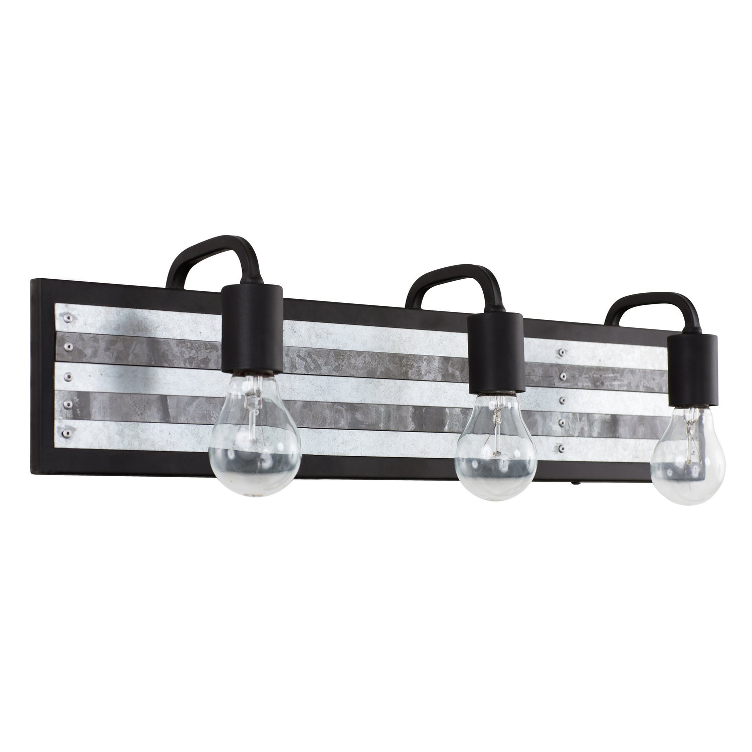 Varaluz - 336B03BL - Three Light Bath - Abbey Rose - Black/Galvanized