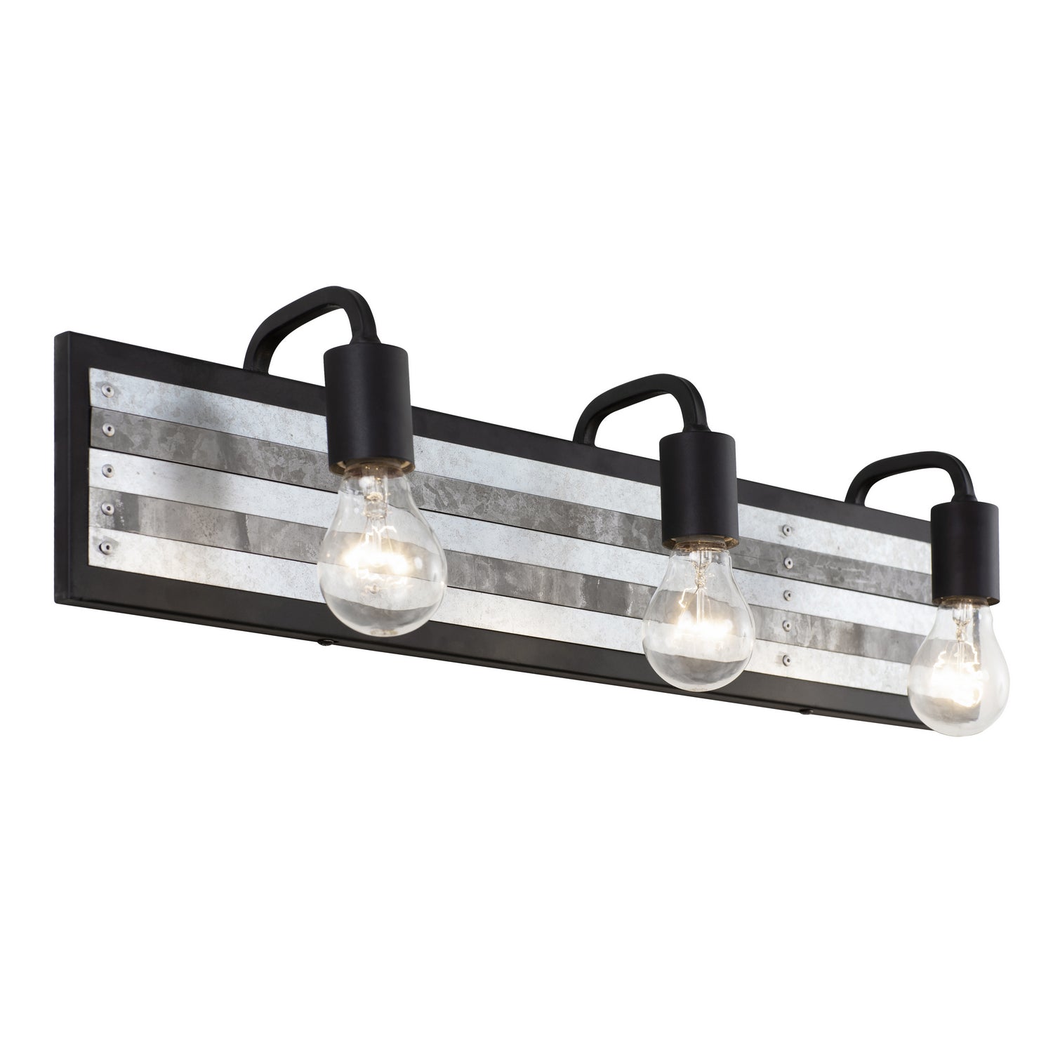 Varaluz - 336B03BL - Three Light Bath - Abbey Rose - Black/Galvanized
