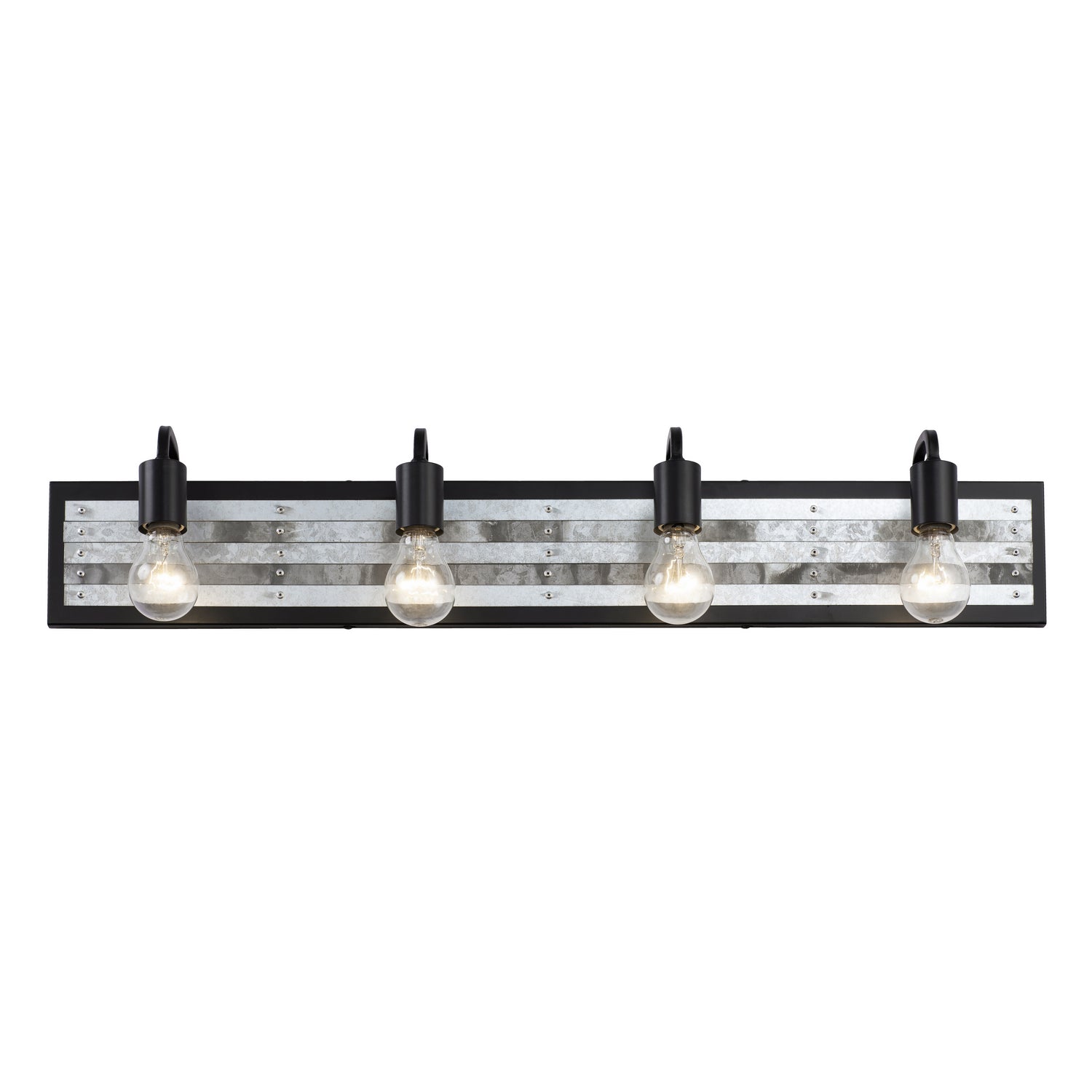 Varaluz - 336B04BL - Four Light Bath - Abbey Rose - Black/Galvanized