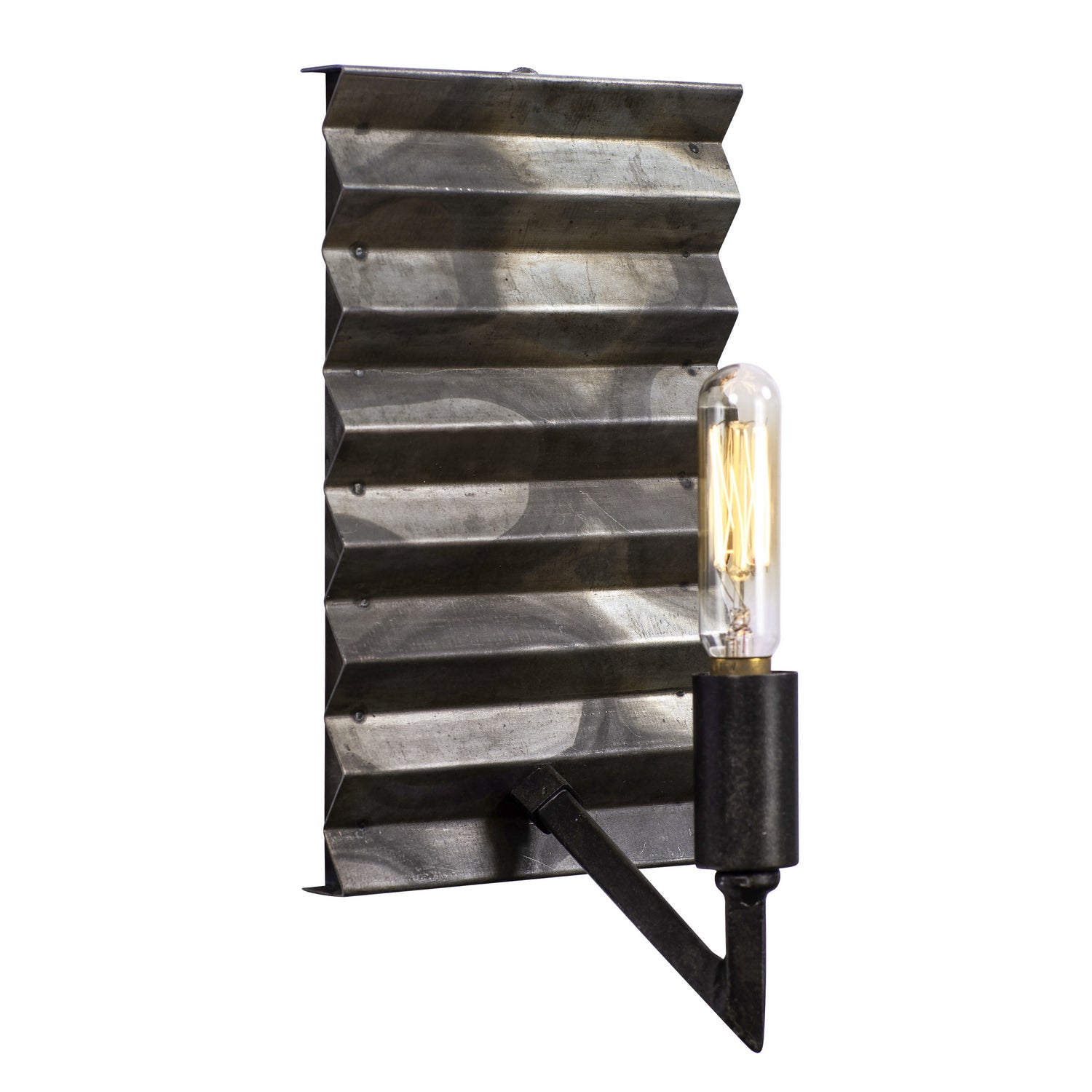 Varaluz - 337W01 - One Light Wall Sconce - Flynne - Artistic Fired Steel