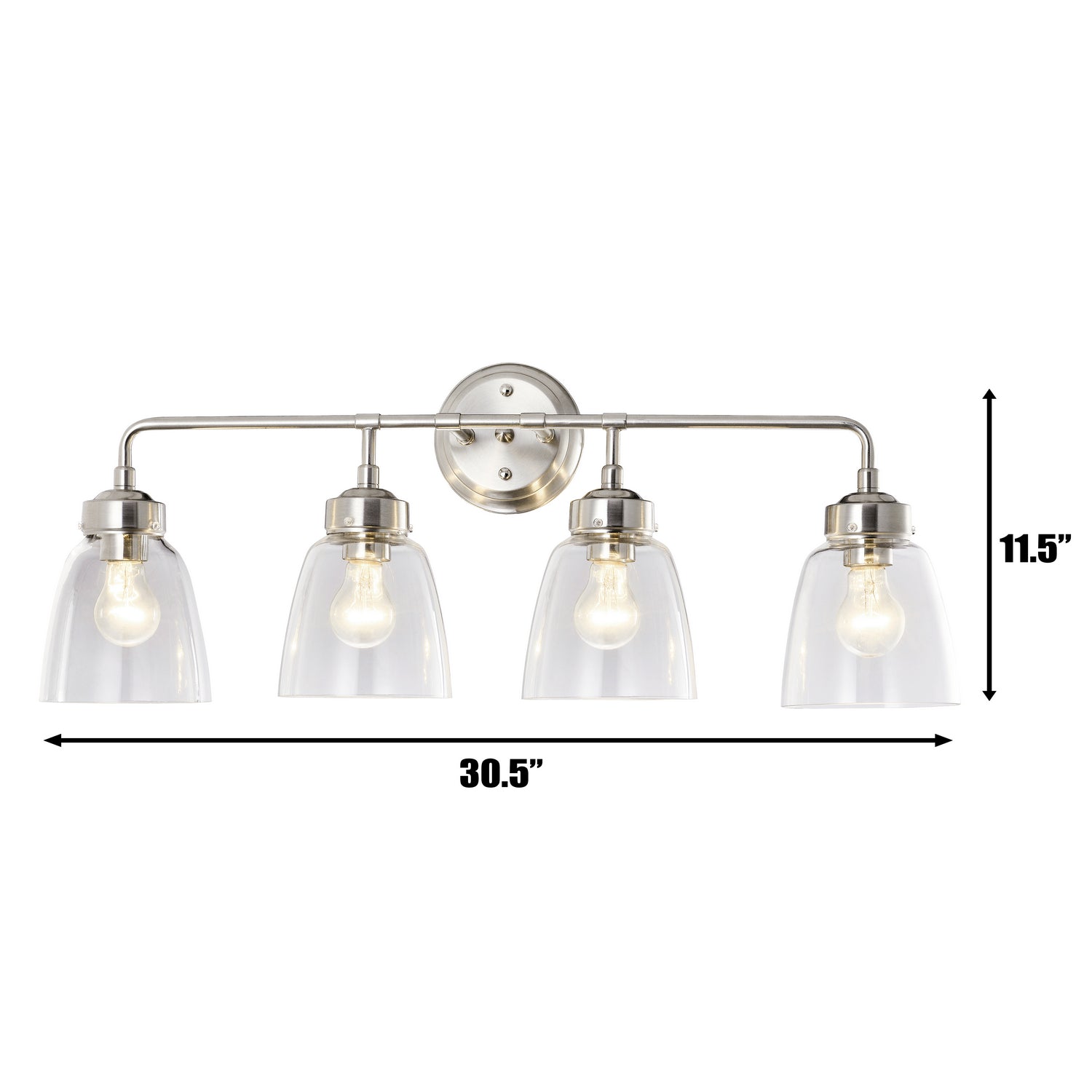 Varaluz - 341B04SN - Four Light Bath - Helena - Satin Nickel