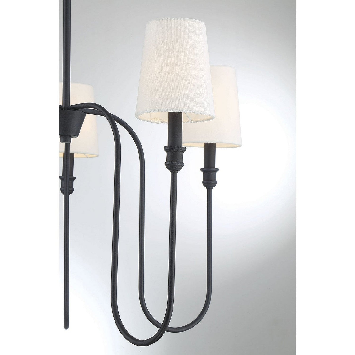 Meridian - M10077AI - Five Light Chandelier - Mchan - Aged Iron