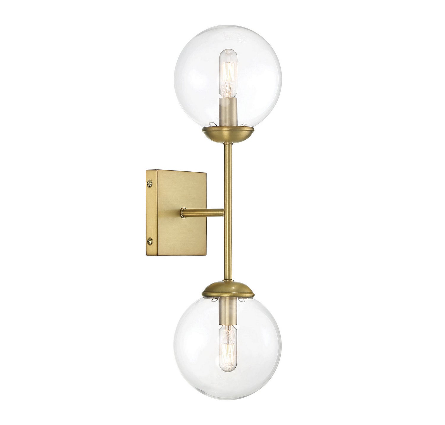Meridian - M90001NB - Two Light Wall Sconce - Mscon - Natural Brass