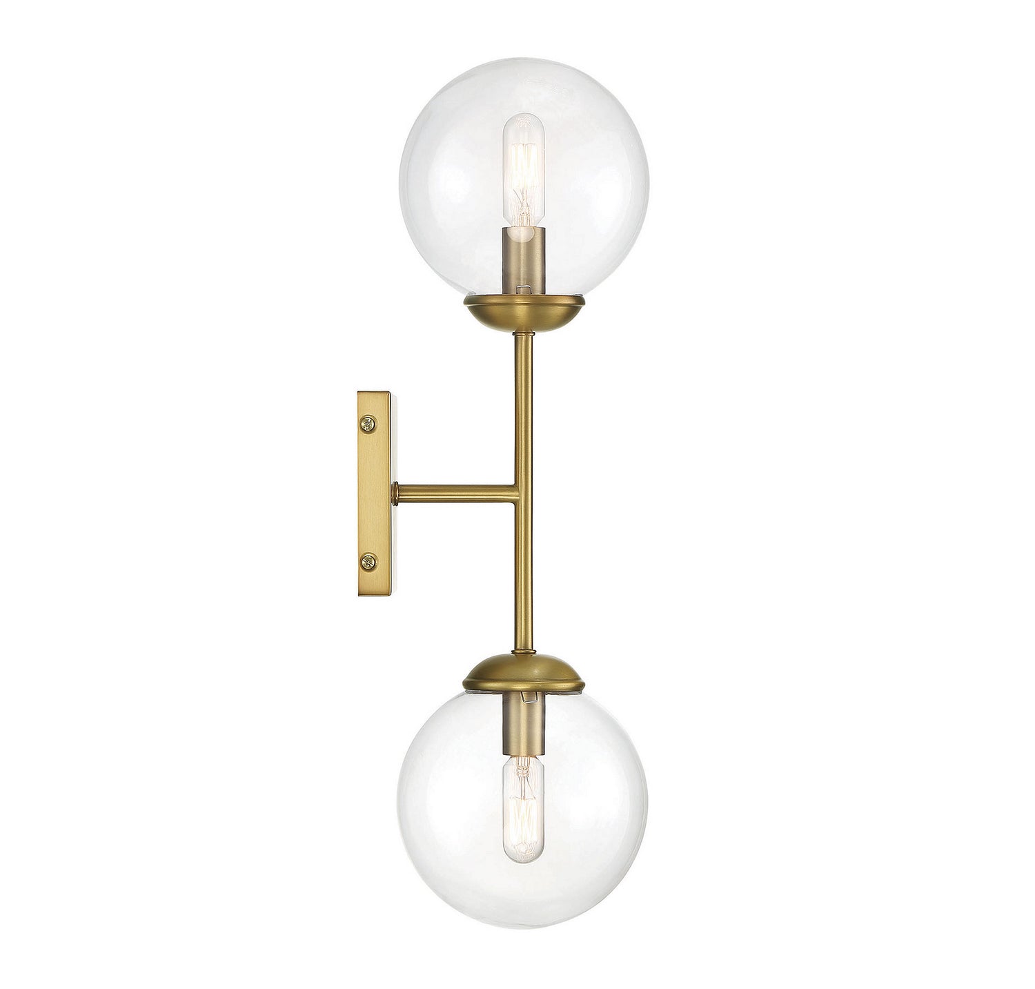 Meridian - M90001NB - Two Light Wall Sconce - Mscon - Natural Brass