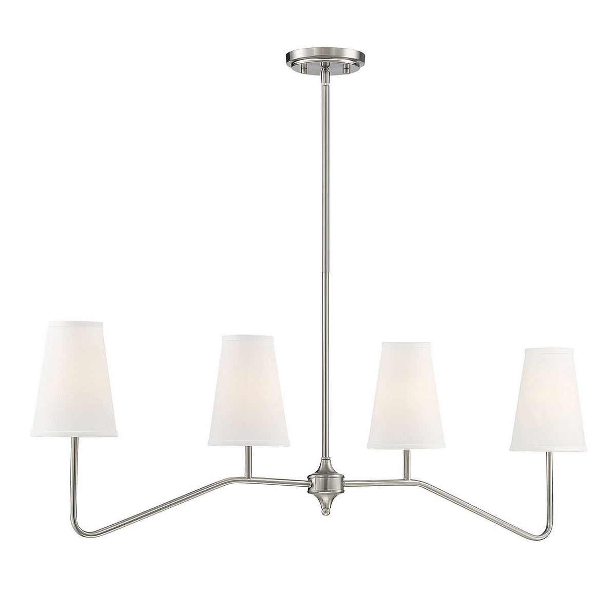 Meridian - M10078BN - Four Light Chandelier - Mchan - Brushed Nickel