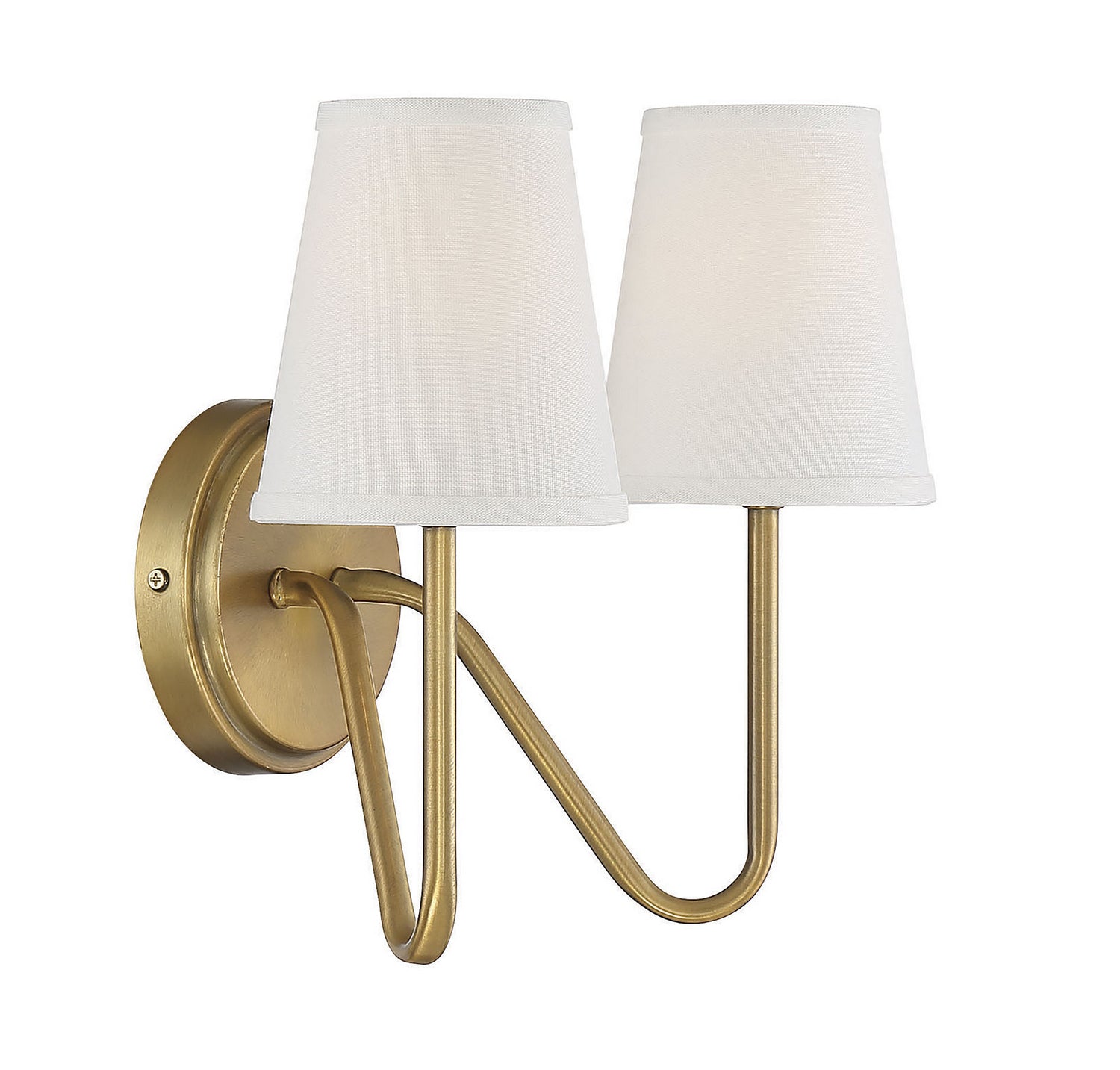 Meridian - M90055NB - Two Light Wall Sconce - Mscon - Natural Brass