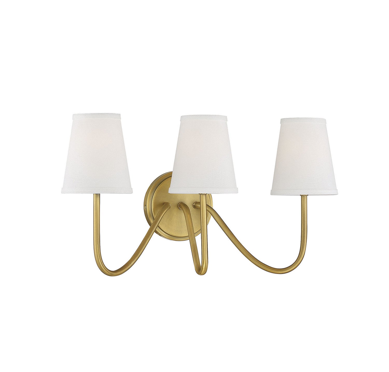 Meridian - M90056NB - Three Light Wall Sconce - Mscon - Natural Brass