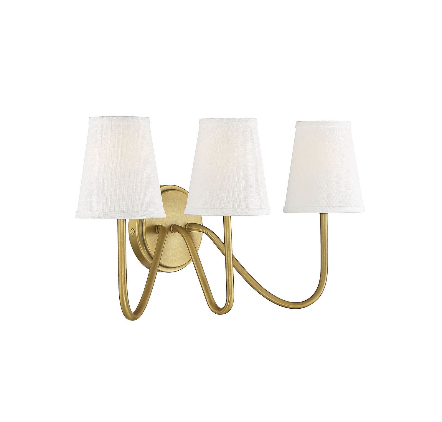 Meridian - M90056NB - Three Light Wall Sconce - Mscon - Natural Brass