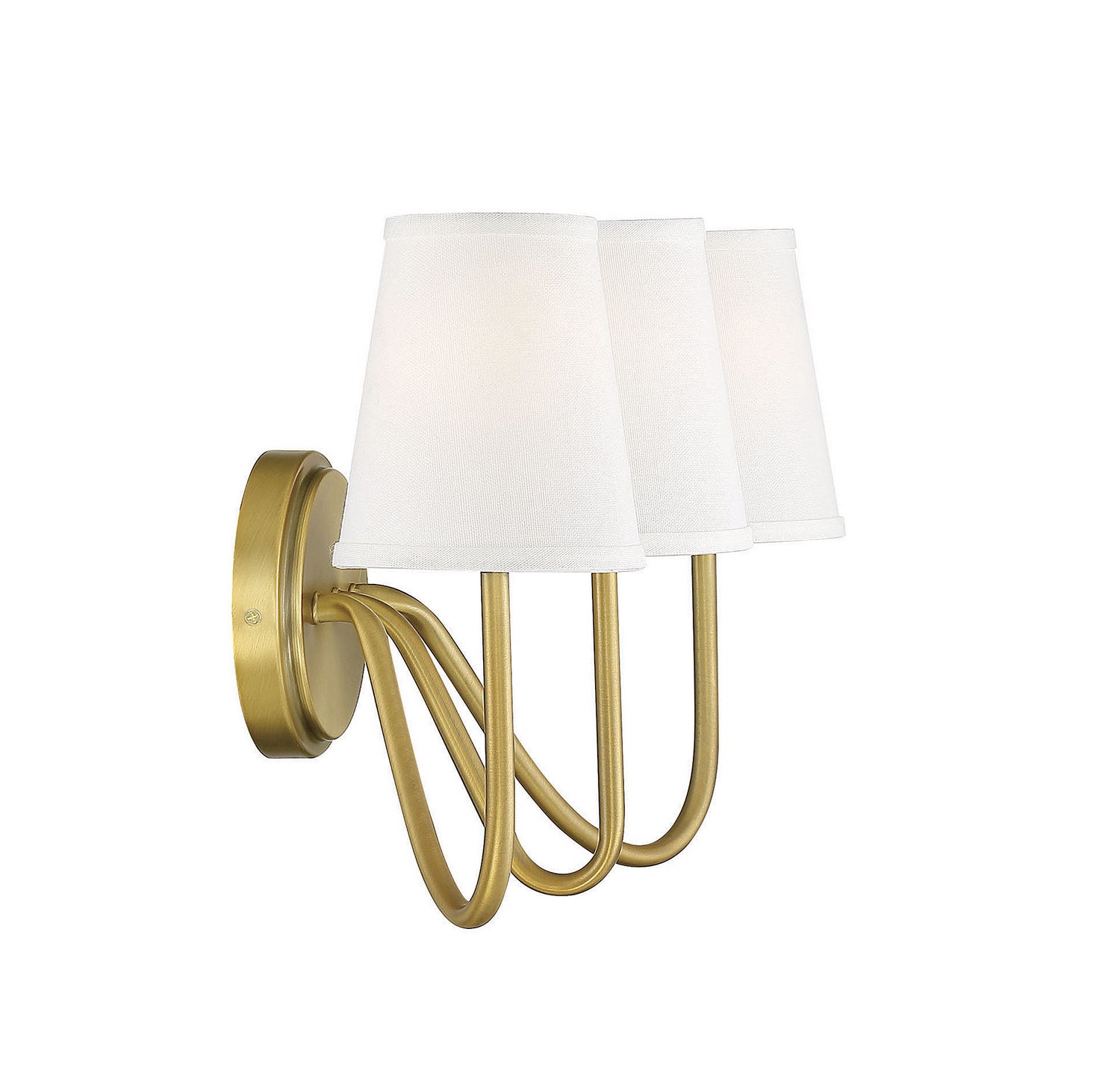 Meridian - M90056NB - Three Light Wall Sconce - Mscon - Natural Brass