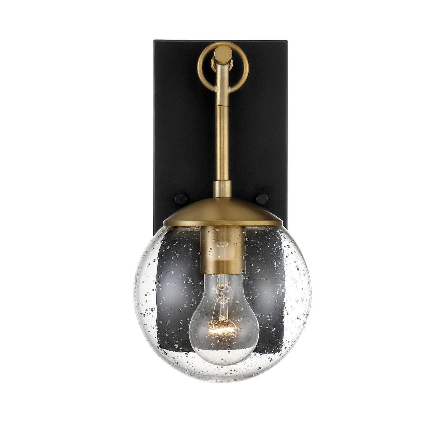 Meridian - M50029ORBNB - One Light Outdoor Wall Sconce - Moutd - Oil Rubbed Bronze with Natural Brass