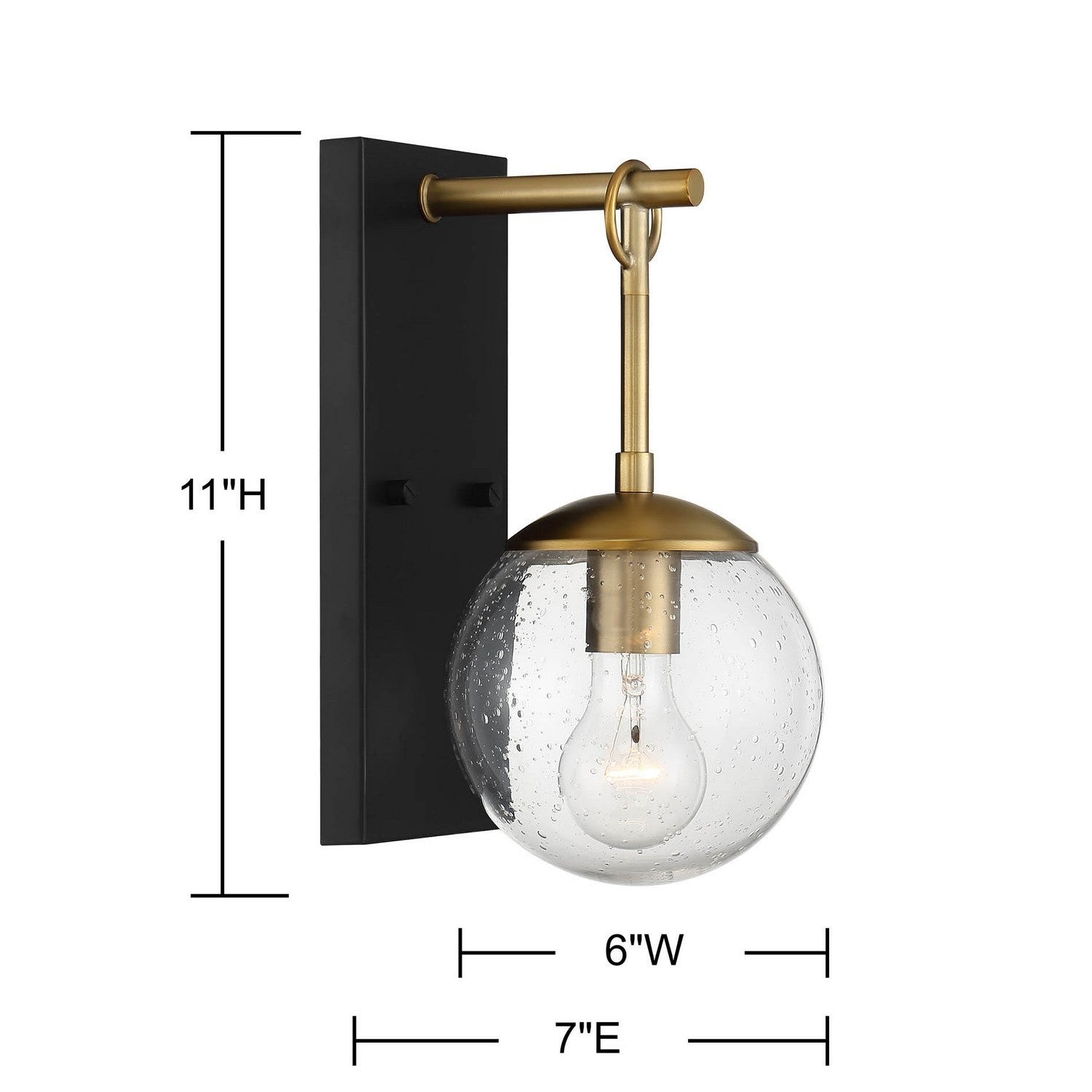 Meridian - M50029ORBNB - One Light Outdoor Wall Sconce - Moutd - Oil Rubbed Bronze with Natural Brass