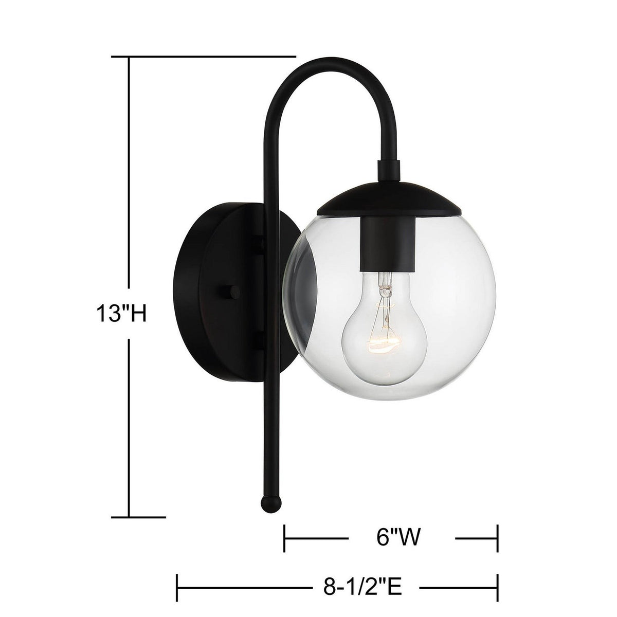 Meridian - M50030BK - One Light Outdoor Wall Sconce - Moutd - Matte Black