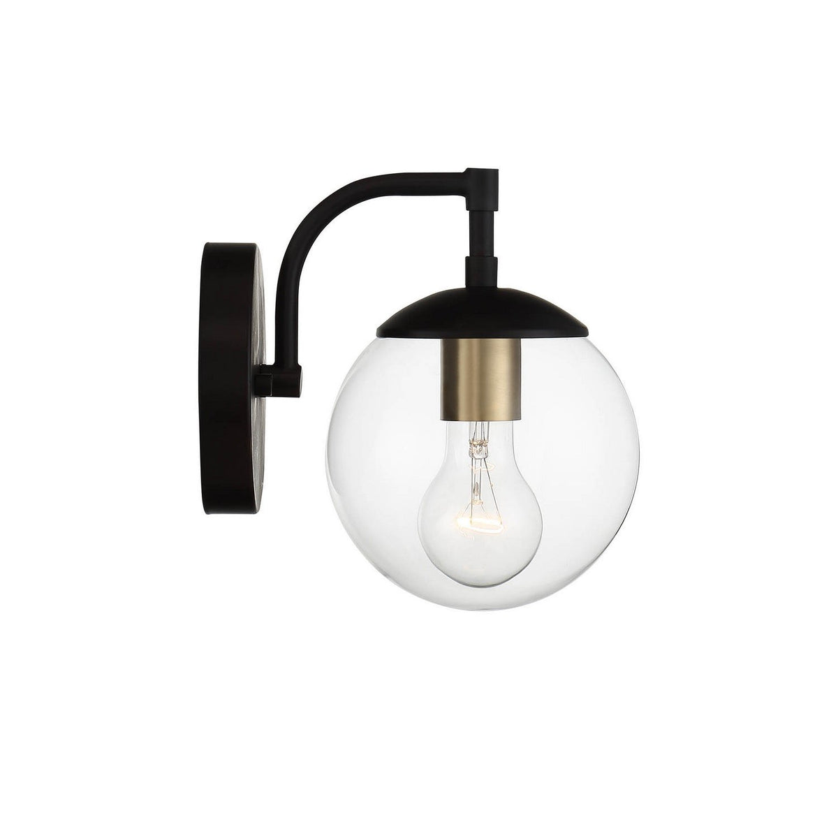 Meridian - M50033ORBNB - One Light Outdoor Wall Sconce - Moutd - Oil Rubbed Bronze with Natural Brass
