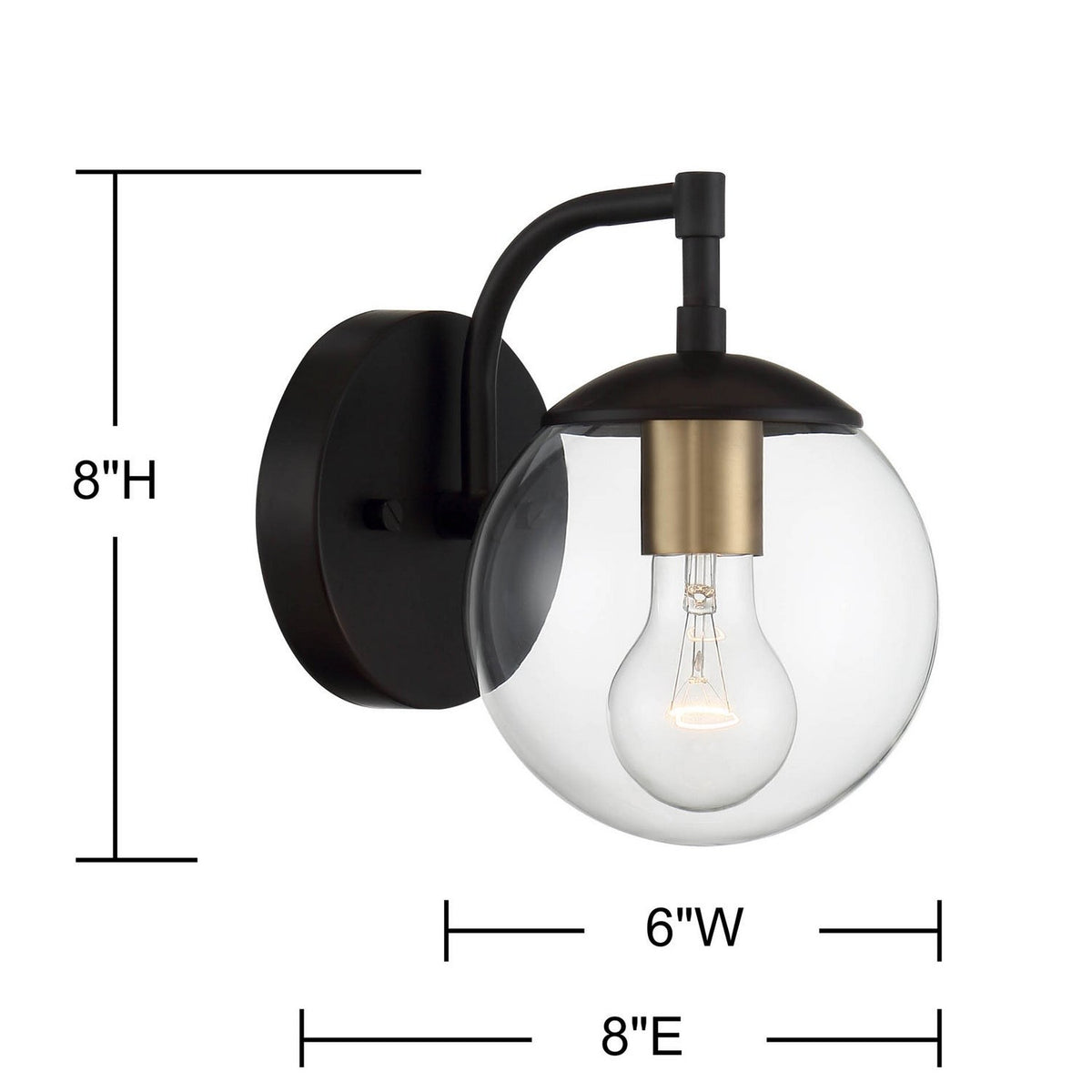 Meridian - M50033ORBNB - One Light Outdoor Wall Sconce - Moutd - Oil Rubbed Bronze with Natural Brass