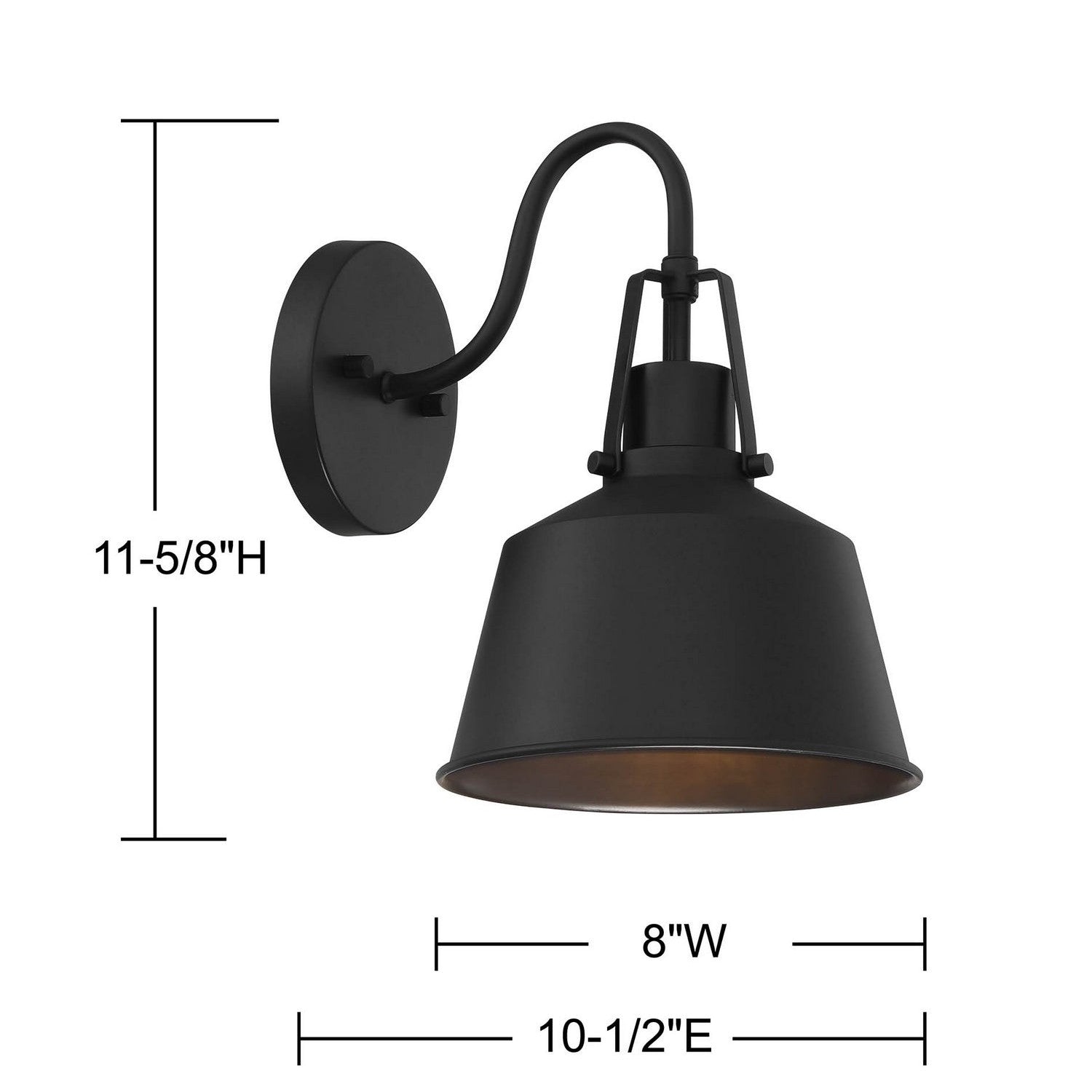 Meridian - M50049BK - One Light Outdoor Wall Sconce - Moutd - Matte Black