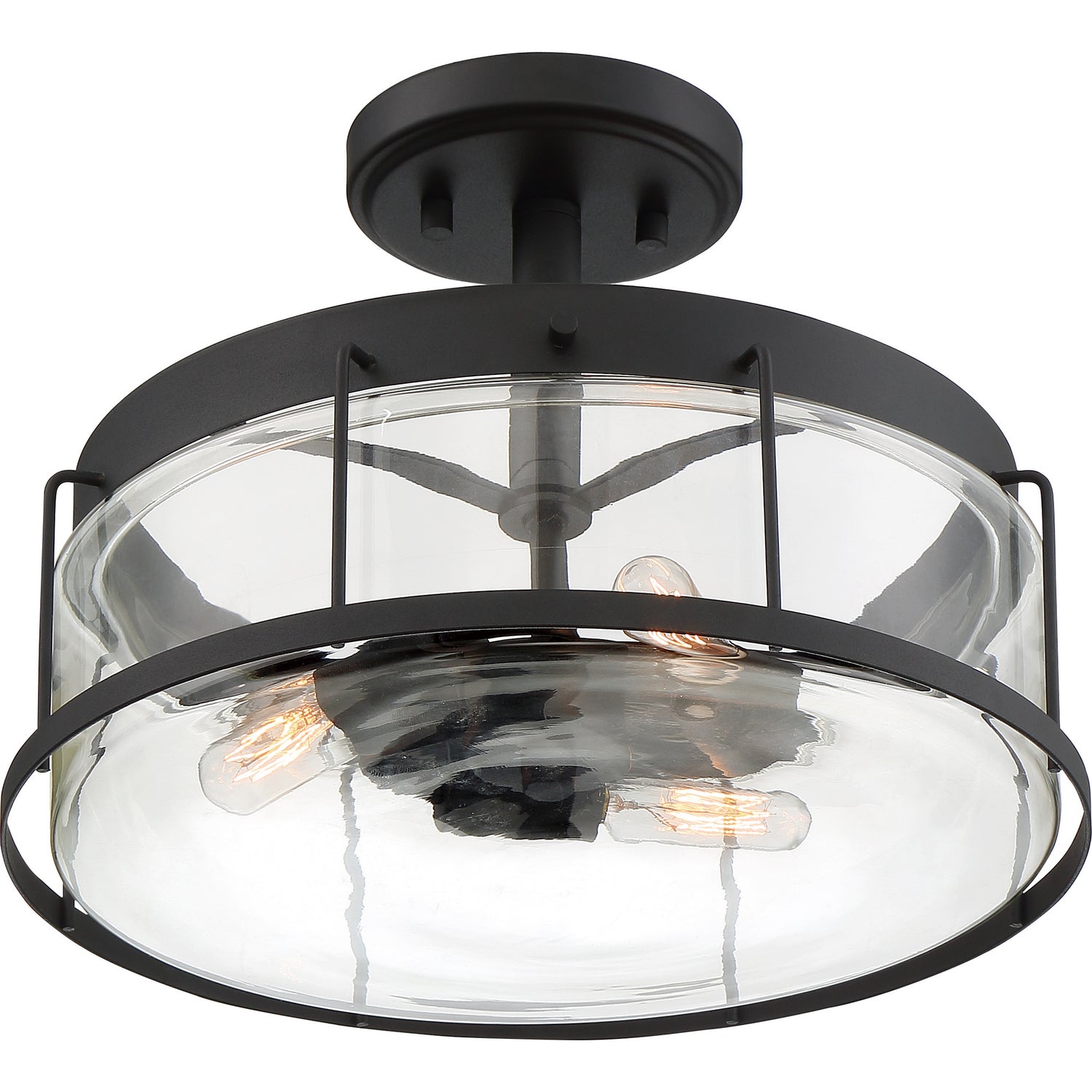 Quoizel - LUD1713EK - Three Light Semi Flush Mount - Ludlow - Earth Black