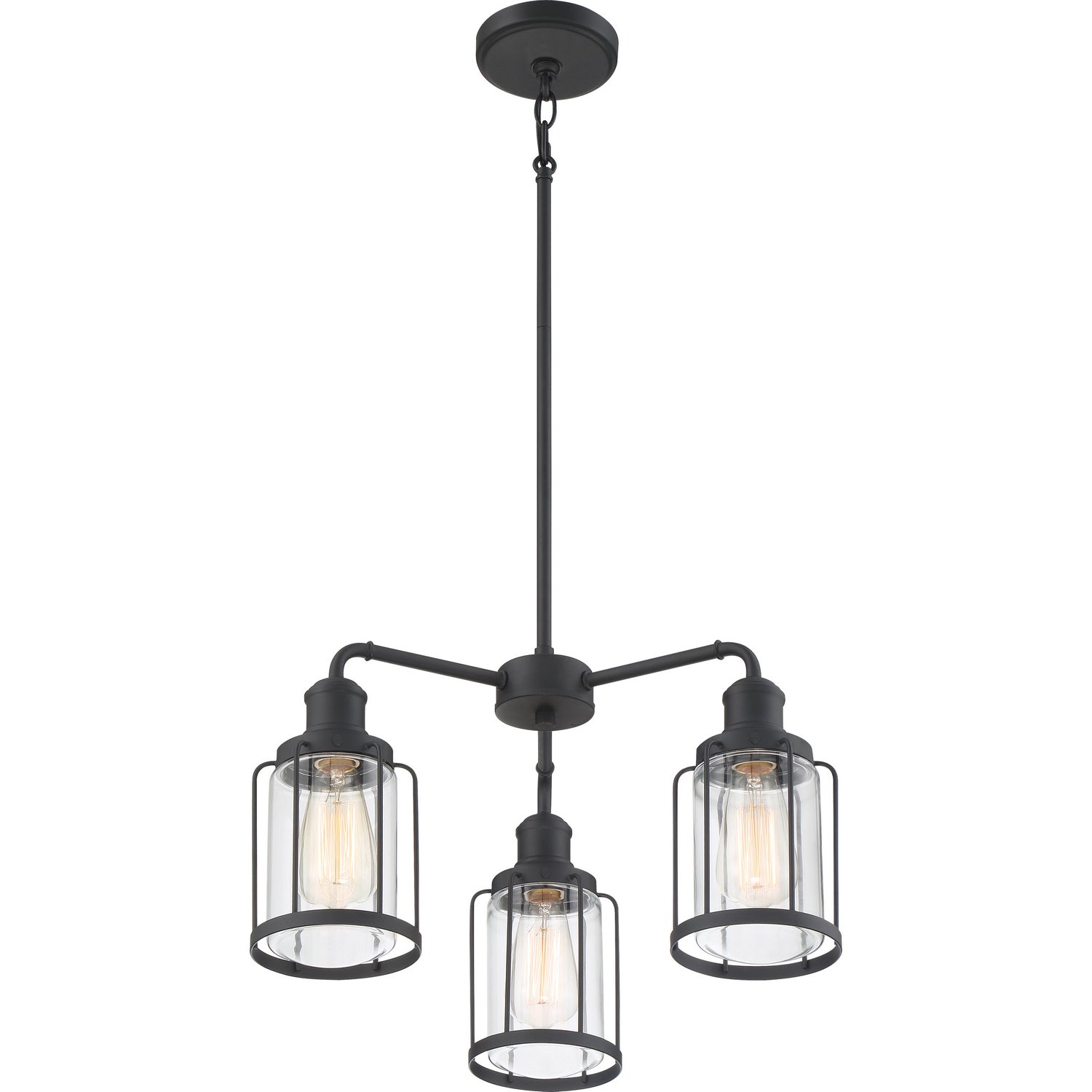 Quoizel - LUD5020EK - Three Light Chandelier - Ludlow - Earth Black