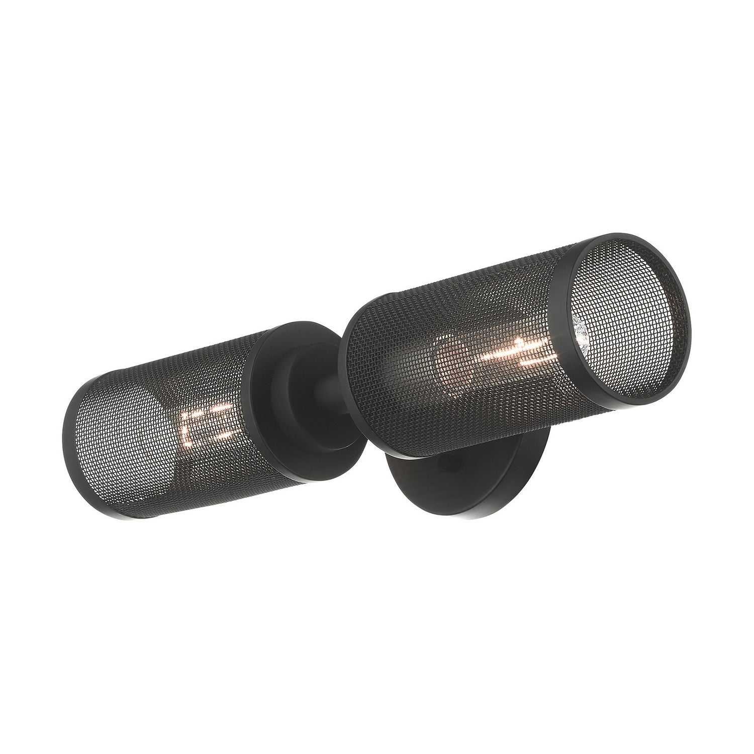 Livex Lighting - 14122-04 - Two Light Wall Sconce - Industro - Black w/ Brushed Nickels