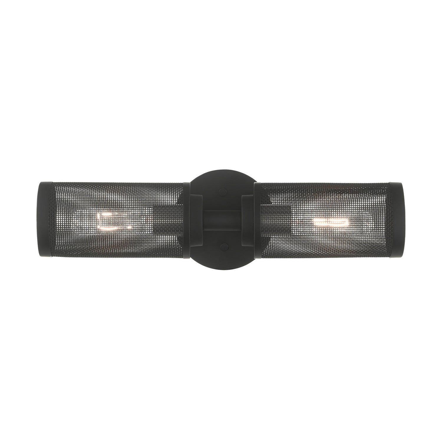 Livex Lighting - 14122-04 - Two Light Wall Sconce - Industro - Black w/ Brushed Nickels