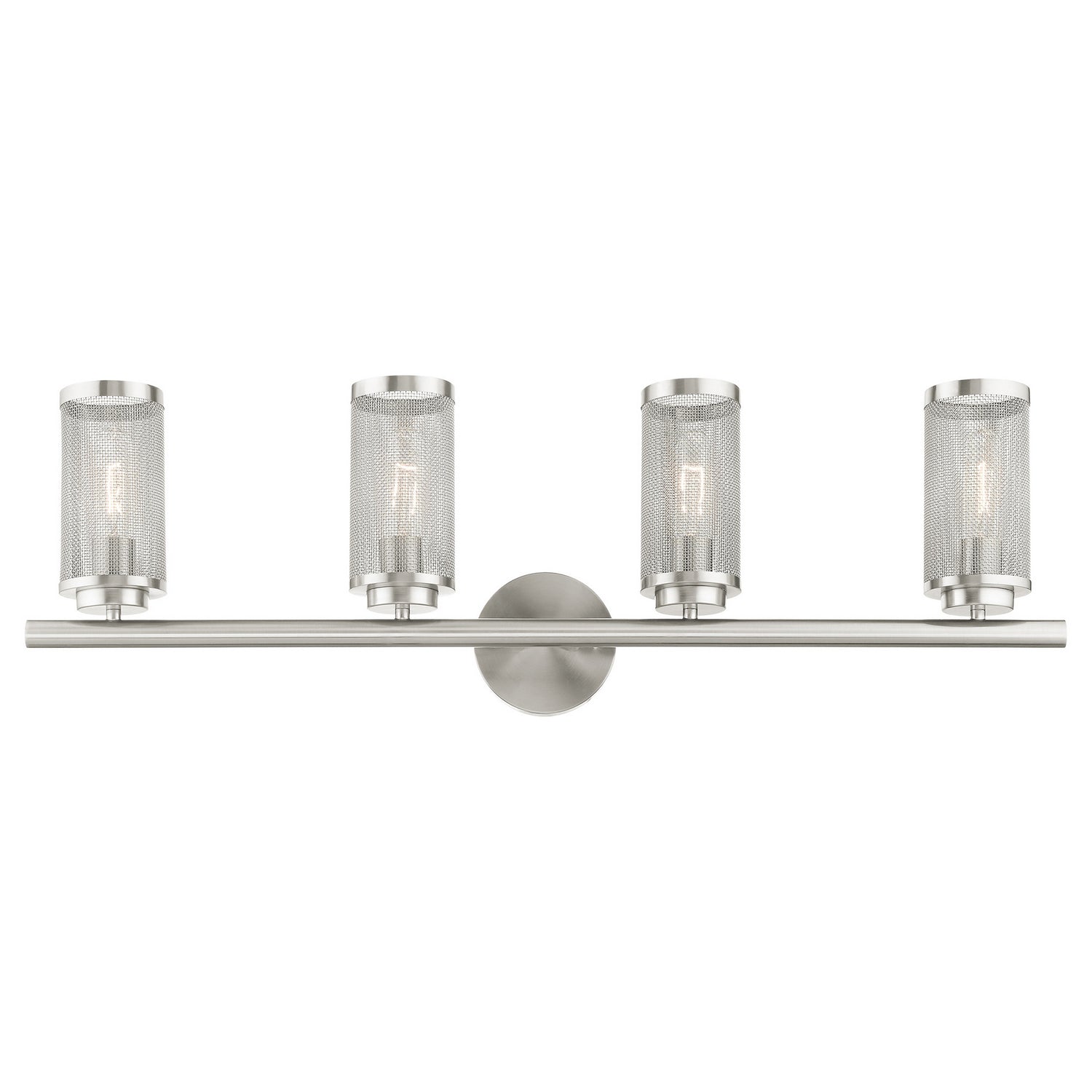 Livex Lighting - 14124-91 - Four Light Vanity - Industro - Brushed Nickel