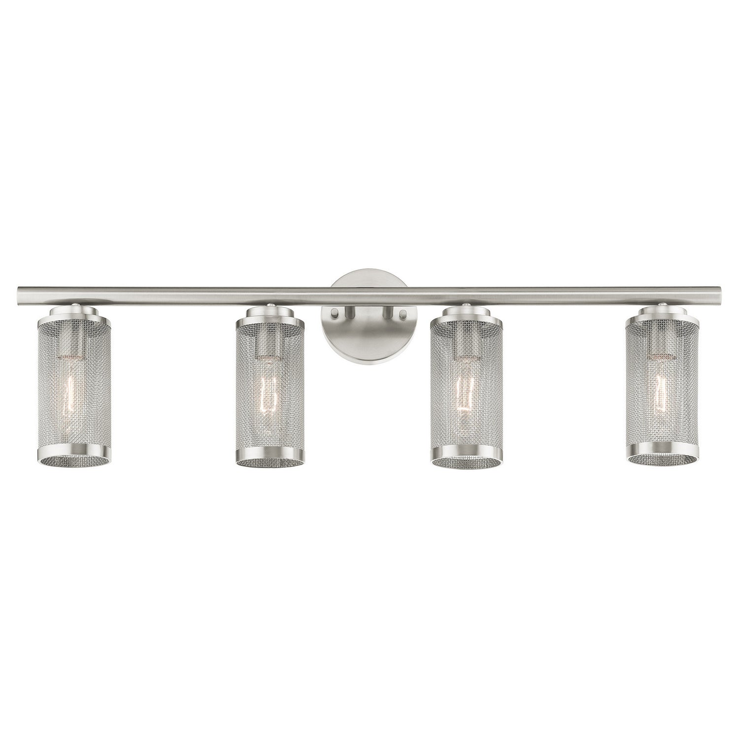 Livex Lighting - 14124-91 - Four Light Vanity - Industro - Brushed Nickel