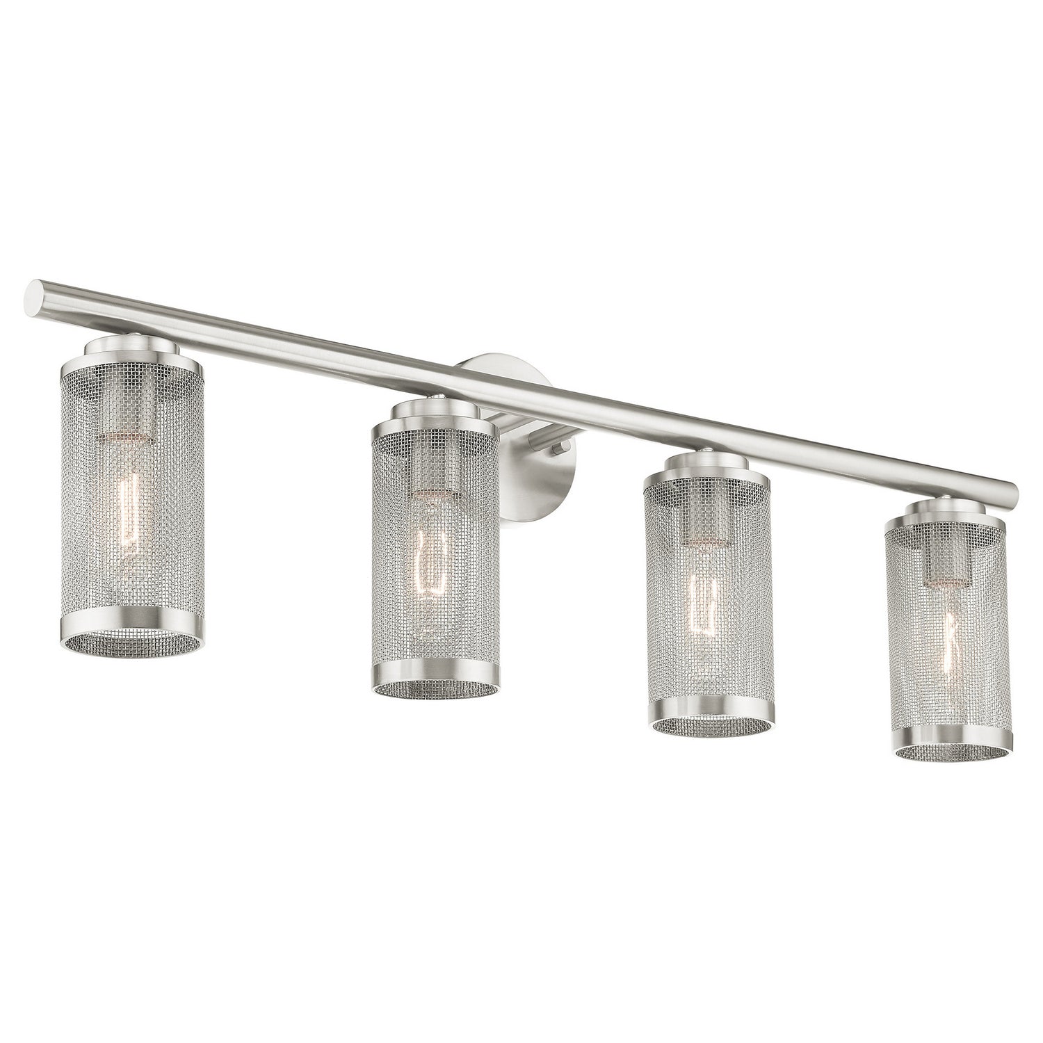 Livex Lighting - 14124-91 - Four Light Vanity - Industro - Brushed Nickel