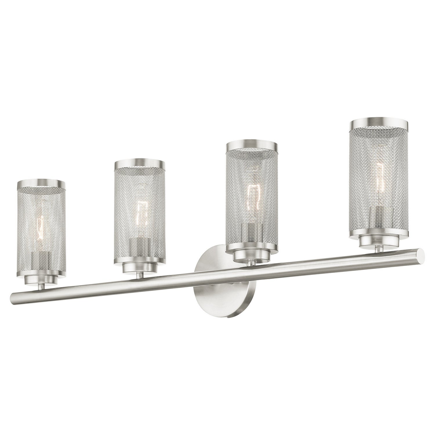 Livex Lighting - 14124-91 - Four Light Vanity - Industro - Brushed Nickel