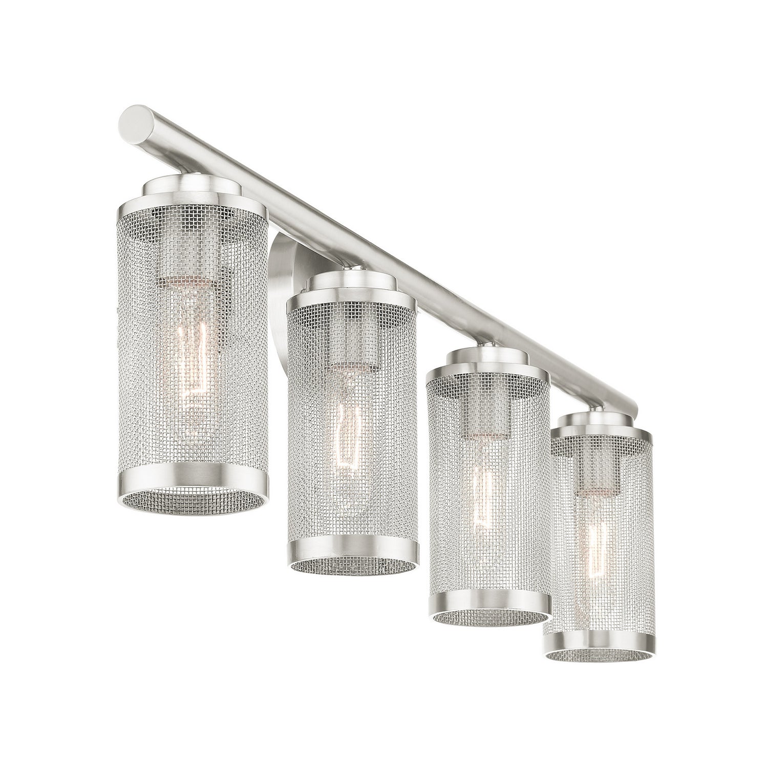 Livex Lighting - 14124-91 - Four Light Vanity - Industro - Brushed Nickel
