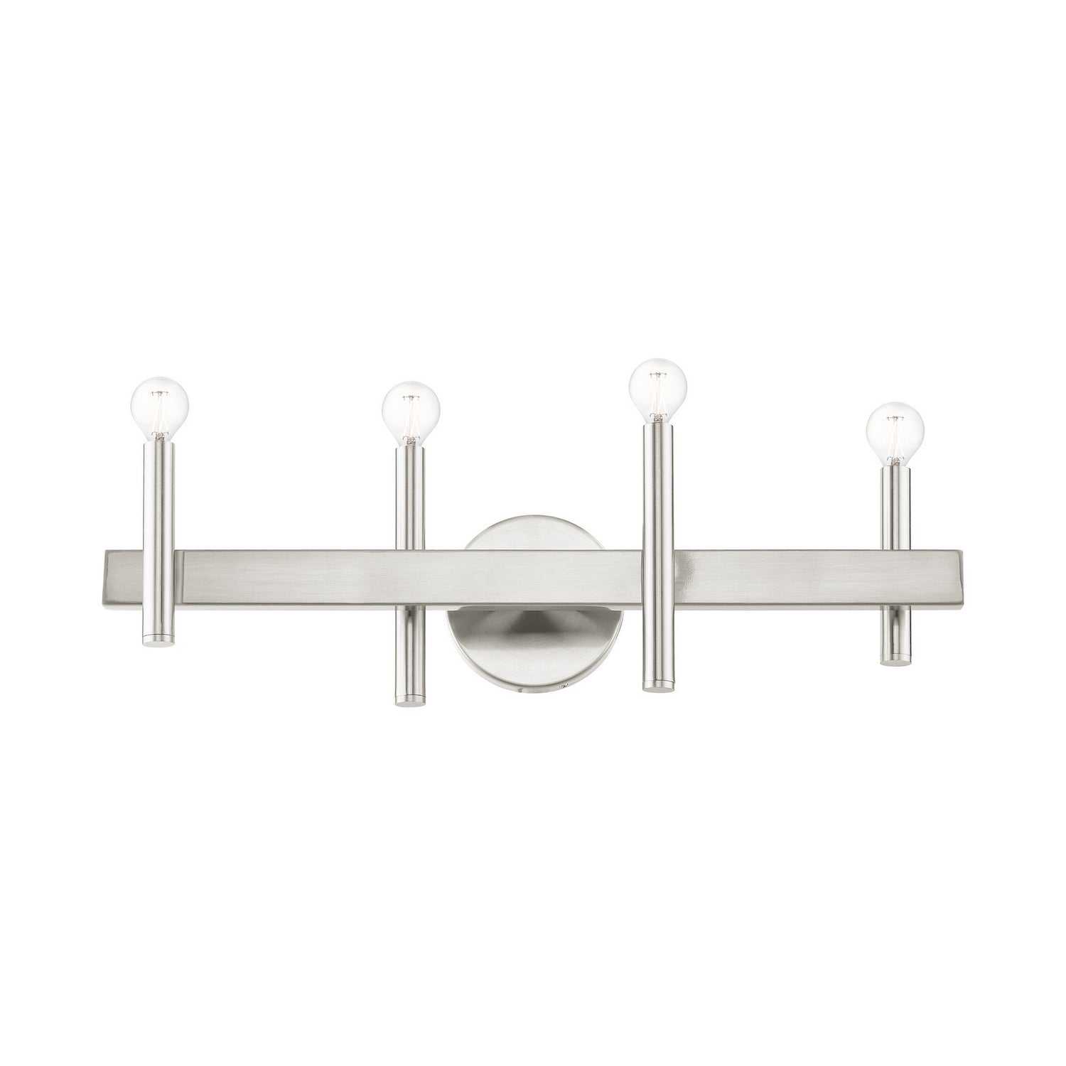 Livex Lighting - 15584-91 - Four Light Vanity - Denmark - Brushed Nickel