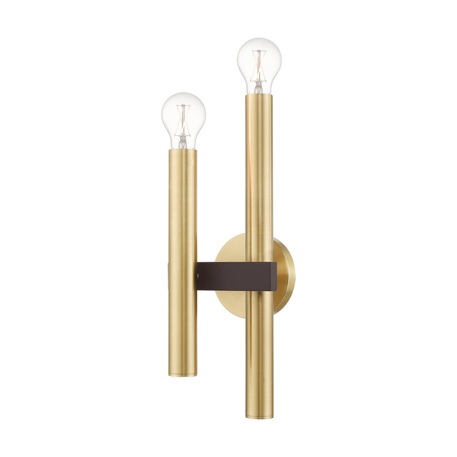 Livex Lighting - 15832-12 - Two Light Wall Sconce - Helsinki - Satin Brass w/ Bronzes
