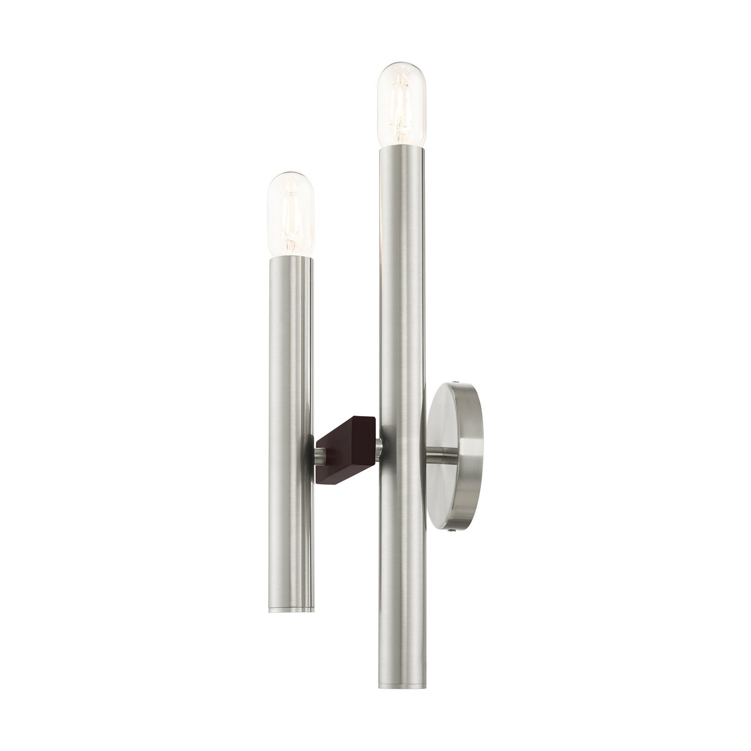 Livex Lighting - 15832-91 - Two Light Wall Sconce - Helsinki - Brushed Nickel w/ Bronzes